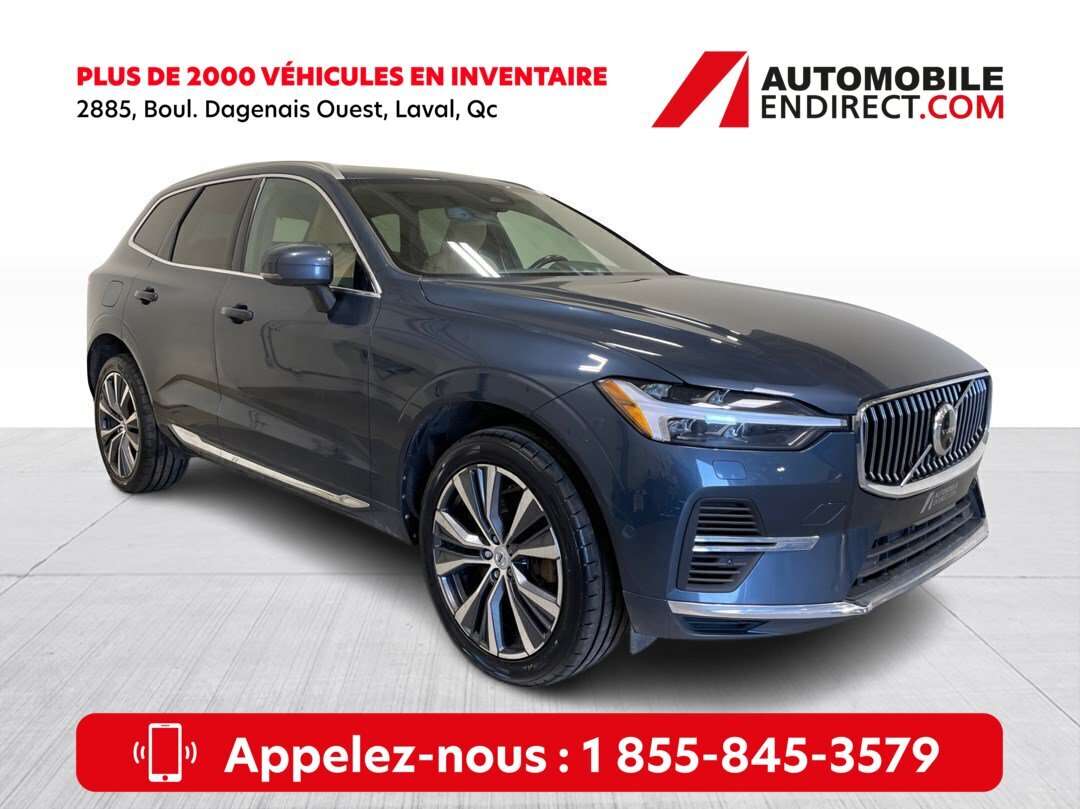 2022 Volvo XC60 T8 Inscription eAWD Cuir Toit Pano GPS Sièges Vent