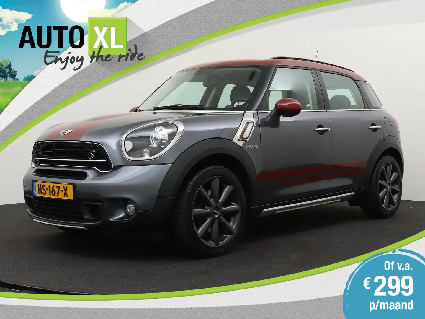 MINI Cooper Countryman Mini 1.6 191 PK Aut. S Leder Stoelverw. Navi Park. Grey - 1
