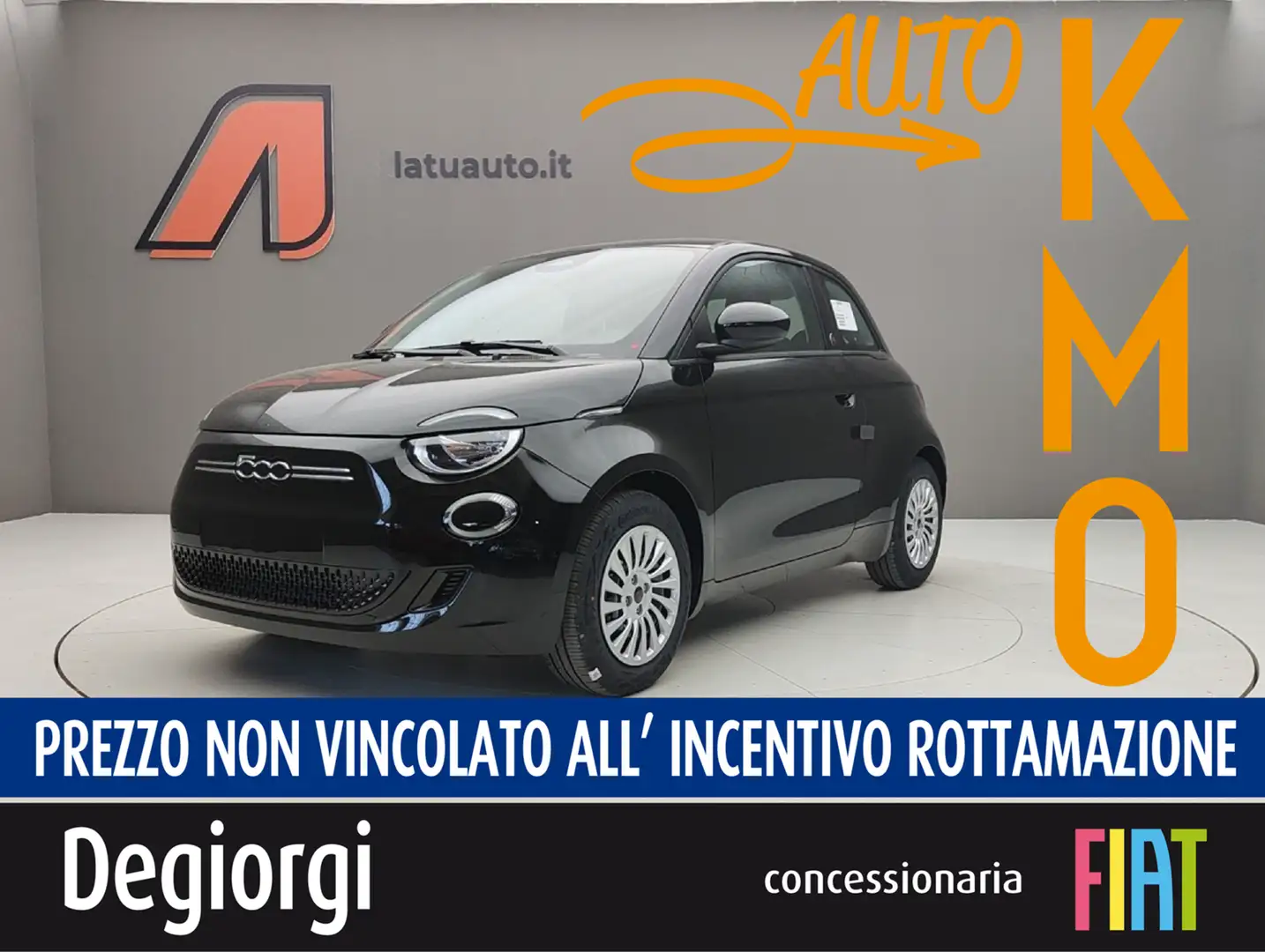Fiat 500e 500E 95CV 23,65KW  RED Černá - 1