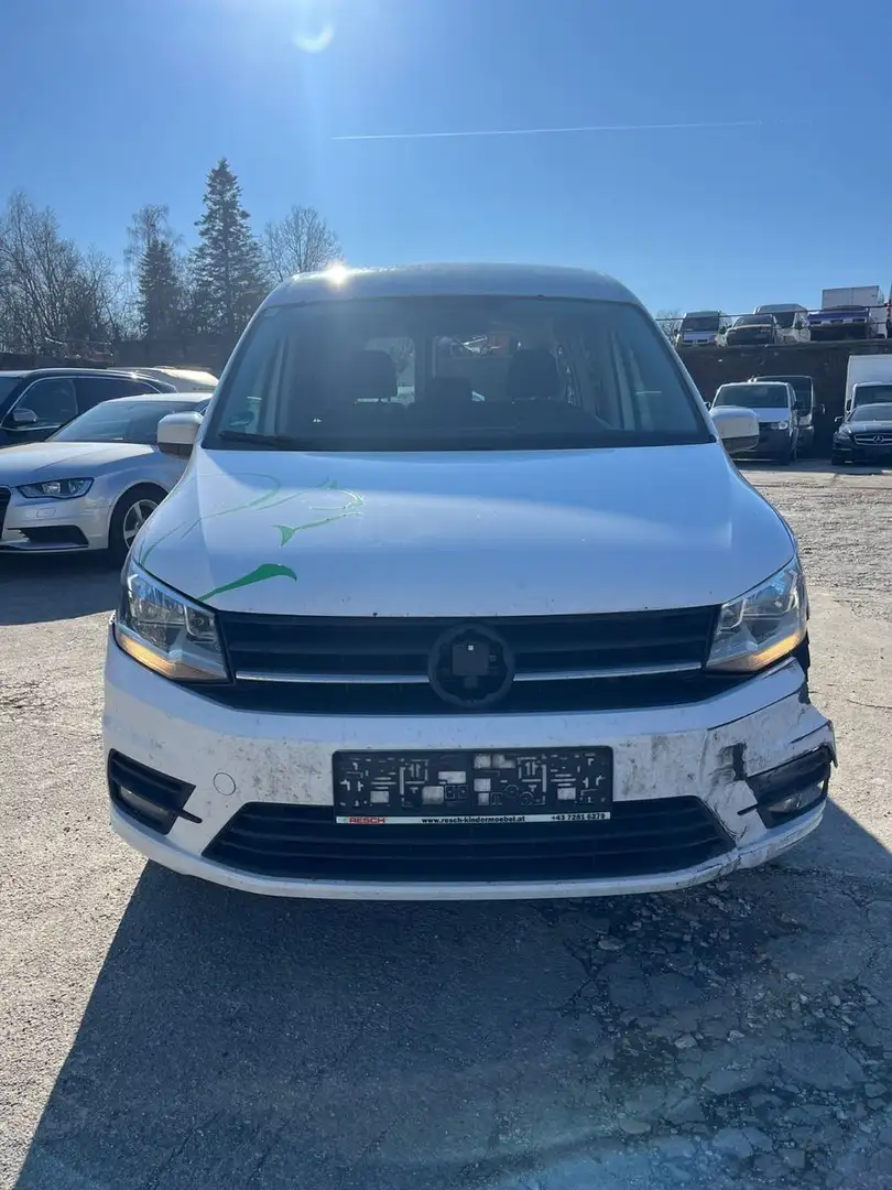 Volkswagen Caddy PKW BMT*LIFE*MOTOR-OK*5-SITZE* Blanc - 2