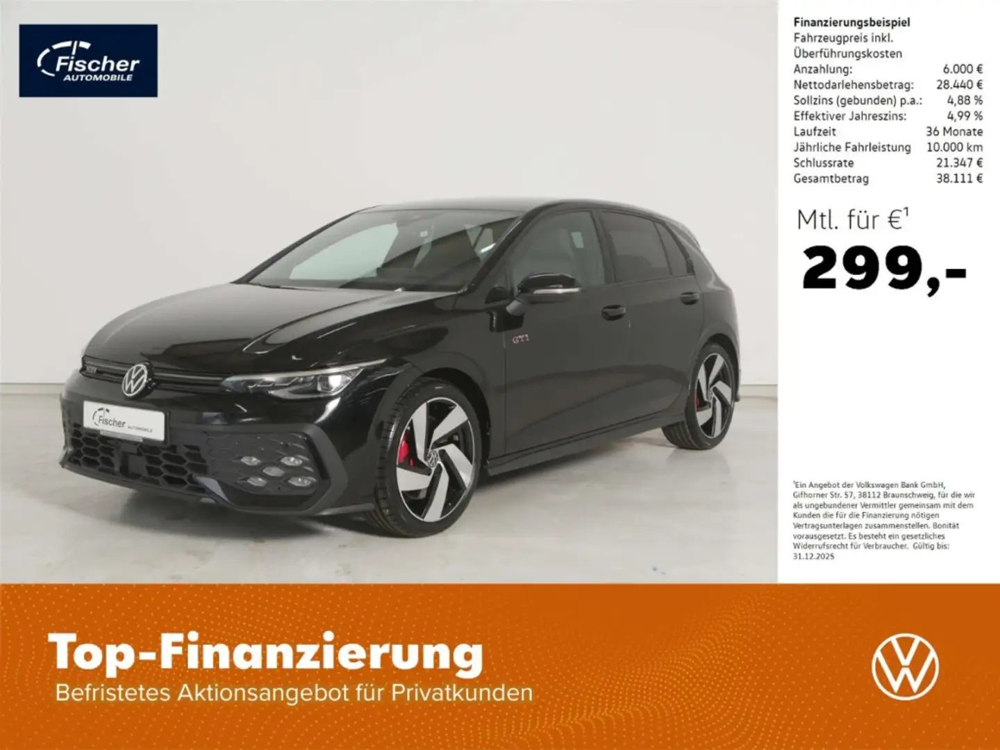 Volkswagen Golf GTI 2.0 TSI Black Style DSG NAV/LED/RFK/SH Schwarz - 1