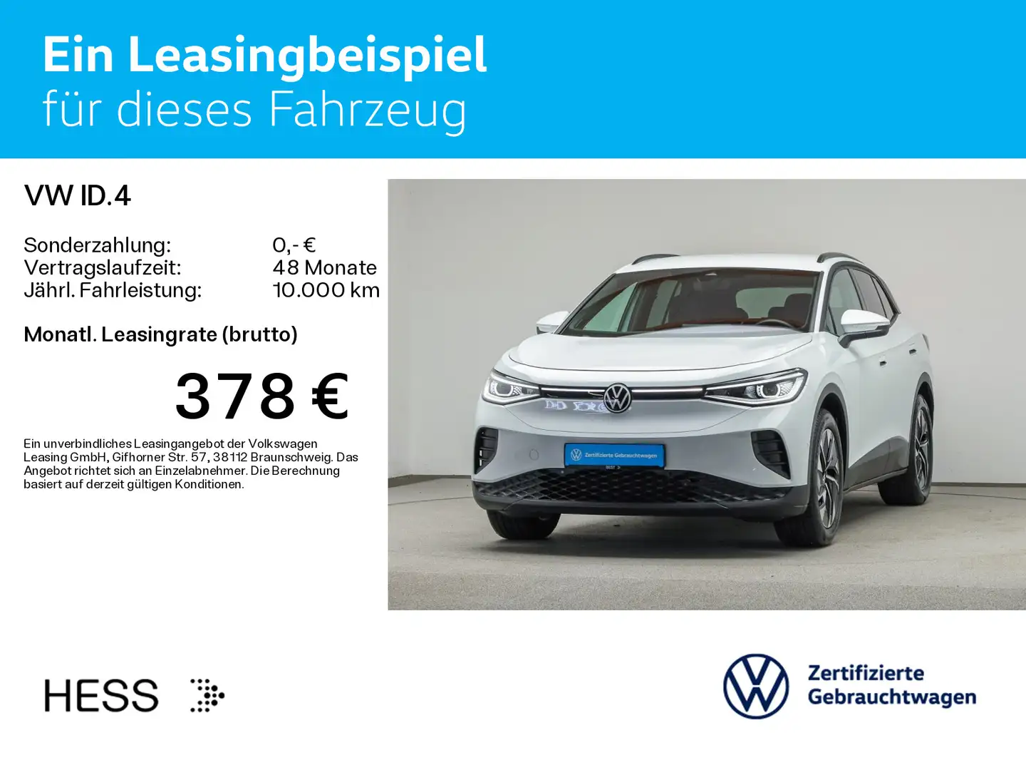 Volkswagen ID.4 Pro*WÄRMEPUMPE*IQ.LIGHT*AHK*KAMERA*HUD*PDC* Weiß - 2