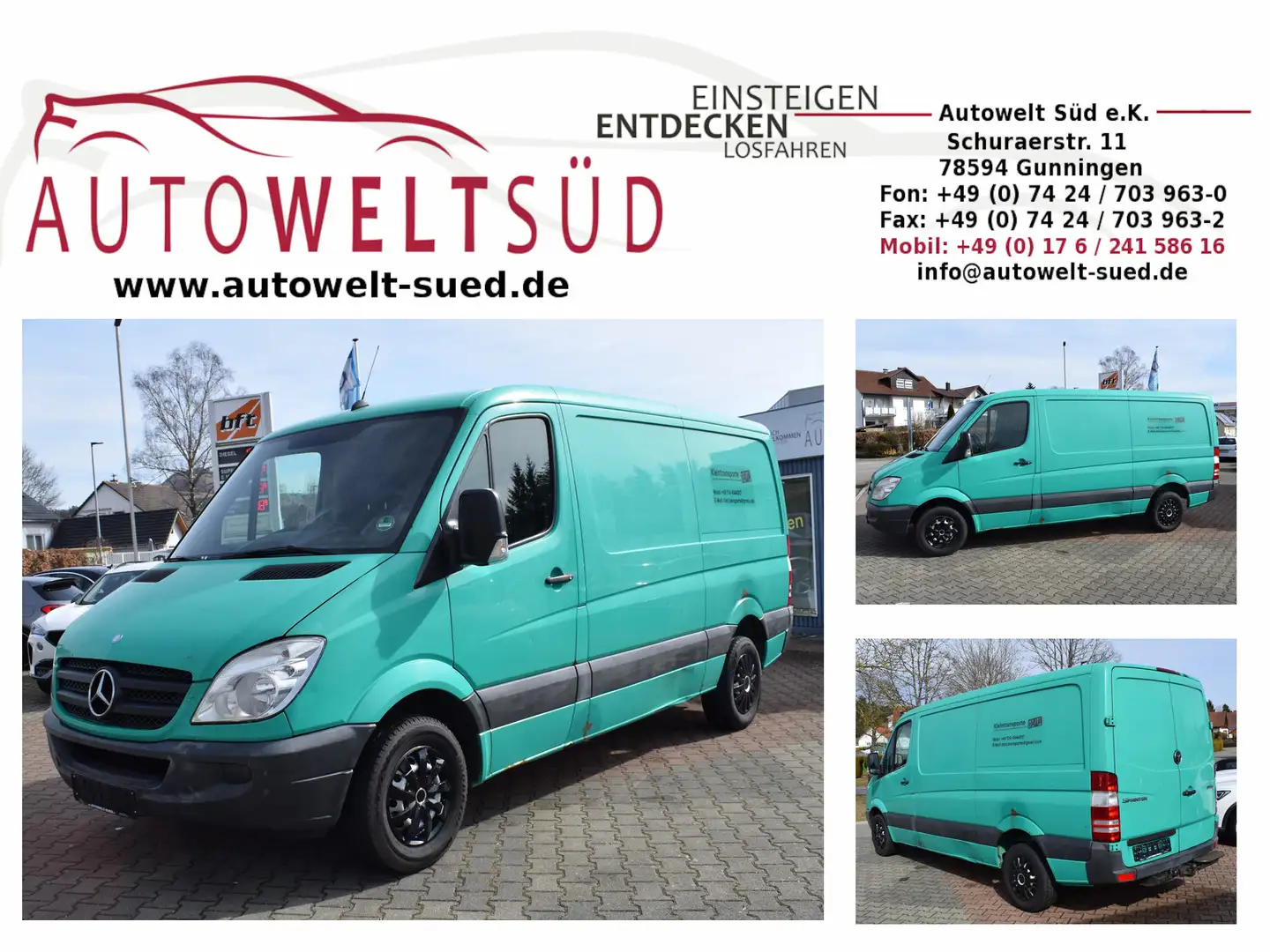 Mercedes-Benz Sprinter 313 CDI Lang AHK Grün - 1