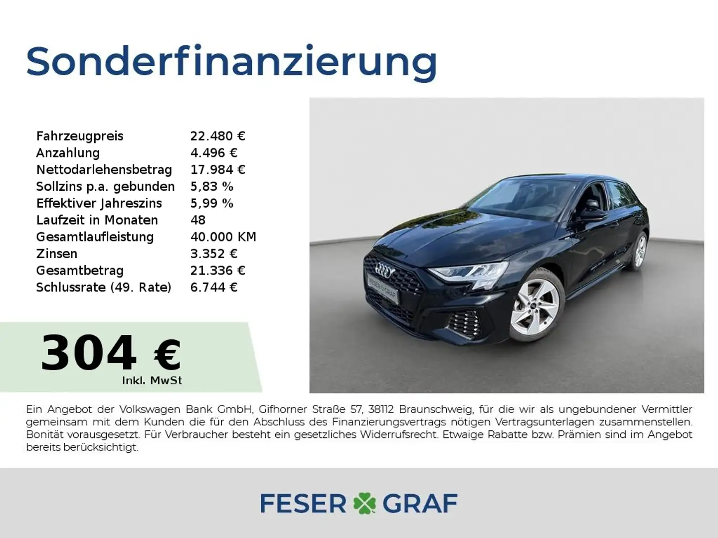 Audi A3 S line TFSI S tronic Fahrschulwagen LED SHZ Schwarz - 1