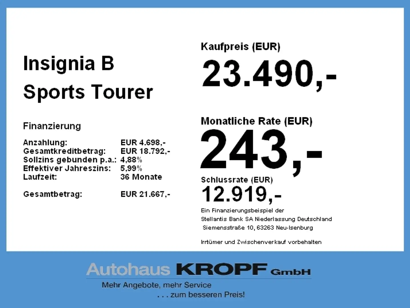 Opel Insignia B Sports Tourer 2.0 CDTI  Business ACC Grau - 2