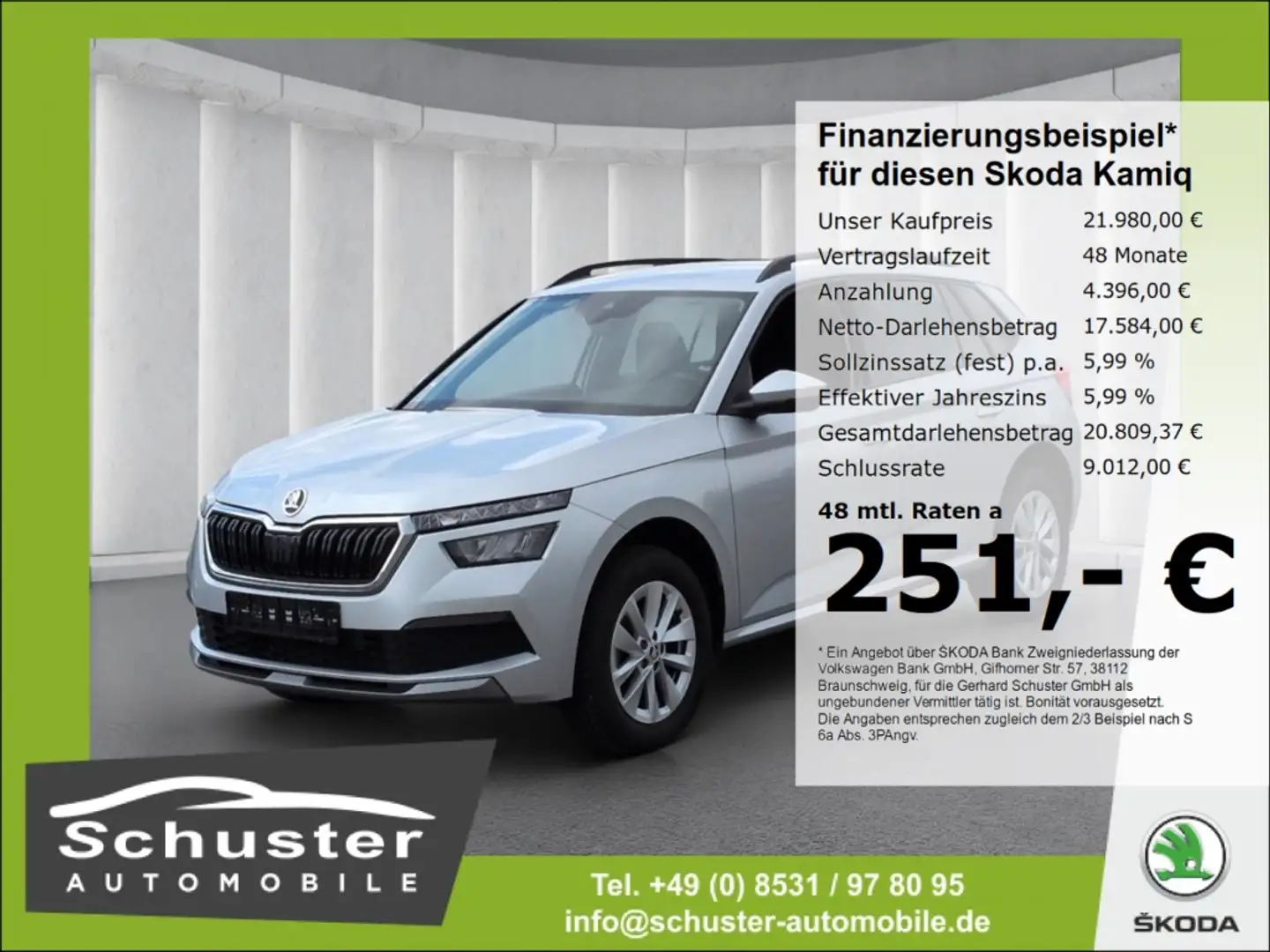 Skoda Kamiq 1.0TSI*DSG ACC LED digCockp SHZ Smart-Link Silber - 1