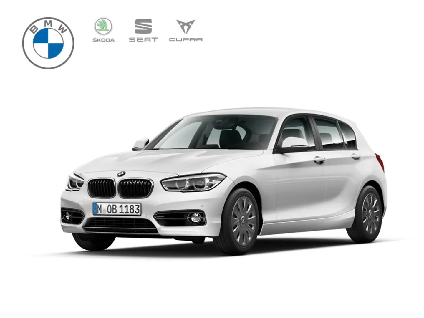 BMW 118 d Sport Line  5-Türer Navi Leder LED Mehrzonenklim Wit - 1