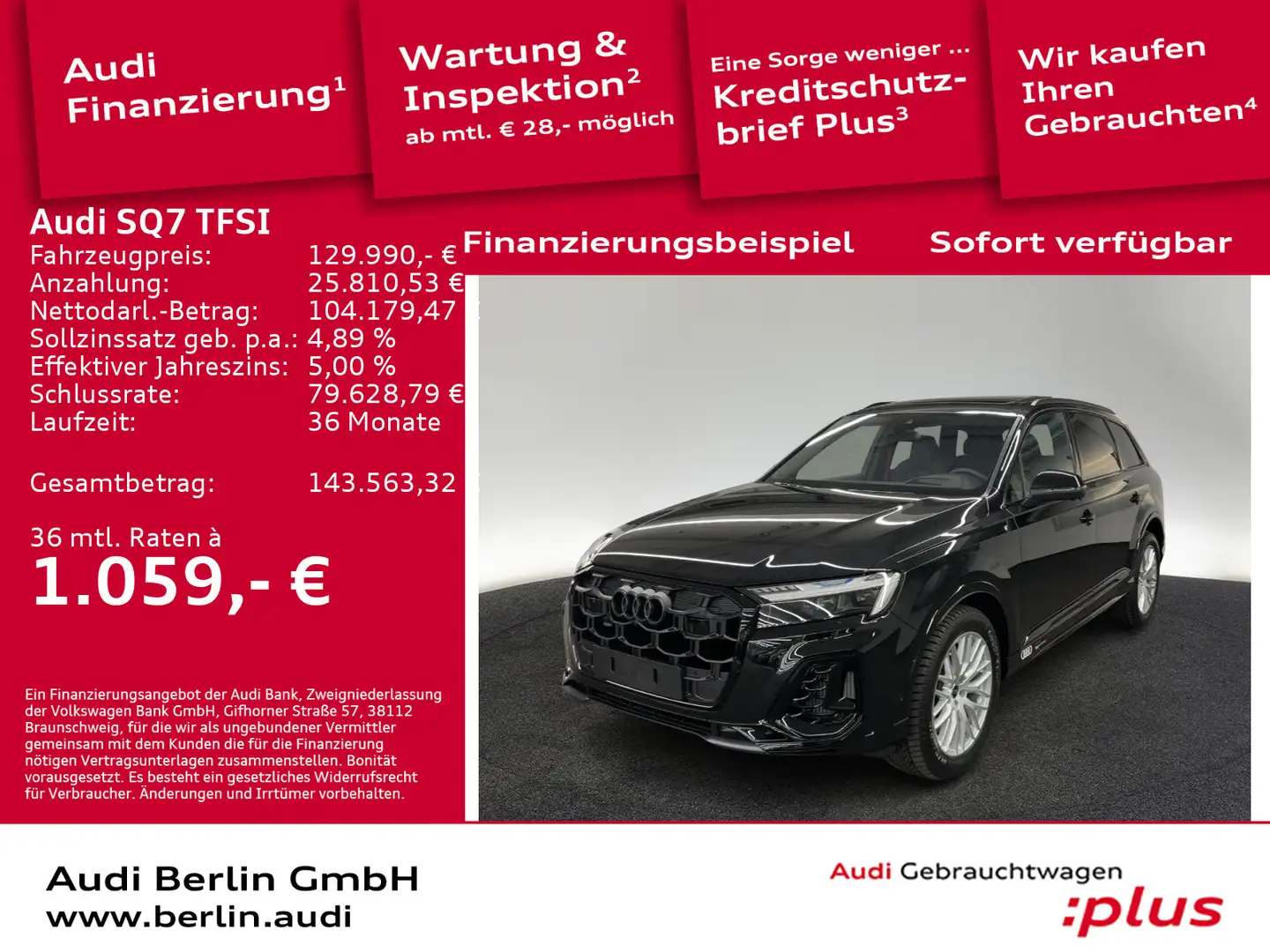 Audi SQ7 tiptronic Noir - 1
