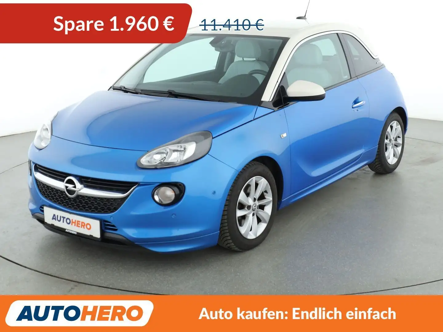 Opel Adam 1.0 Turbo Unlimited ecoFlex*NAVI*TEMPO*PDC*SHZ* Bleu - 1