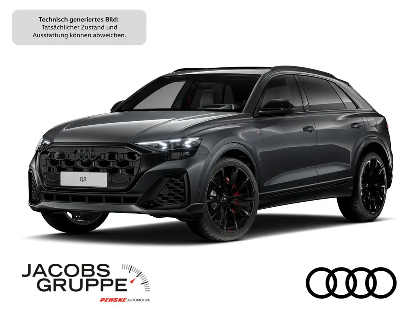 Audi Q8 60TFSIe 2xS line/Black+/S-Sitze+/Pano/23Zoll/HuD/Laser/AHK/OLED Gris - 1