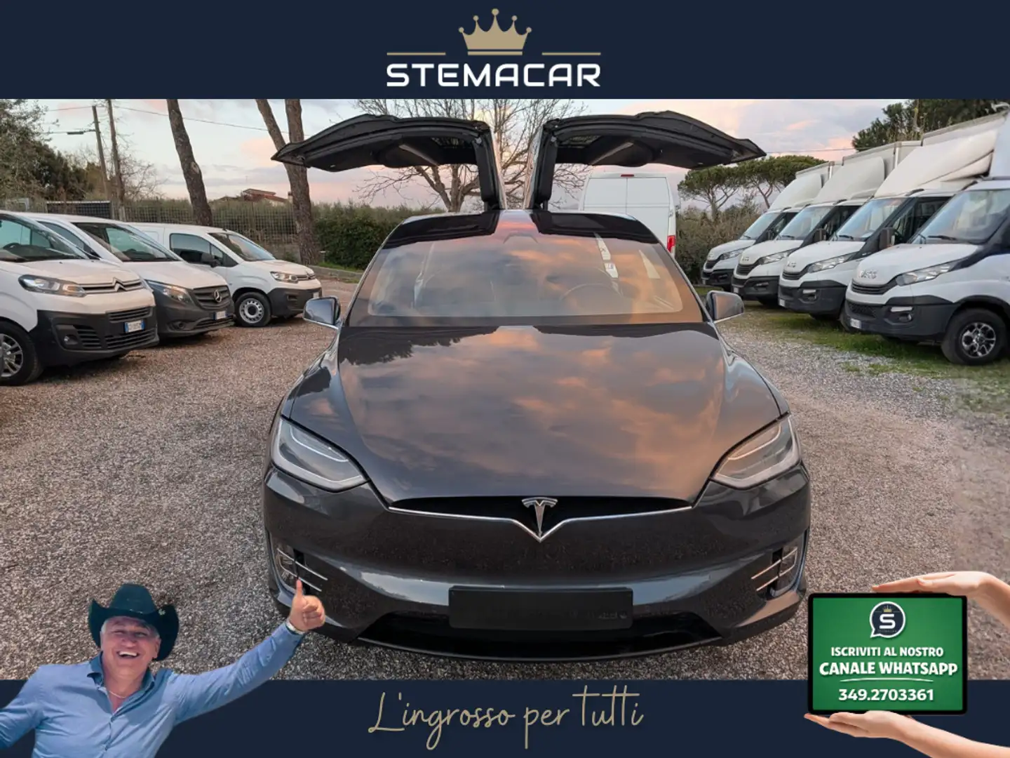 Tesla Model X Long Range Plus awd +iva Blau - 1