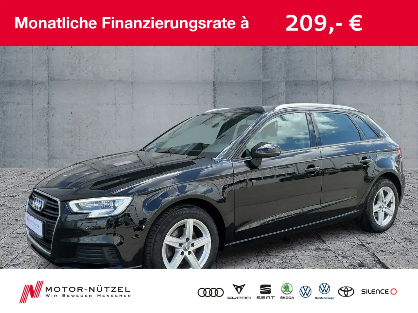 Audi A3 30 TFSI BI-XEN+SHZ+PDC+KLIMA+BT+16" Zwart - 1
