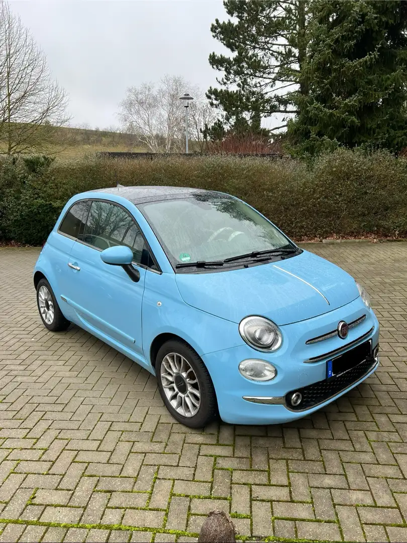 Fiat 500 Lounge blau TÜV Neu *Schiebedach* Mavi - 1