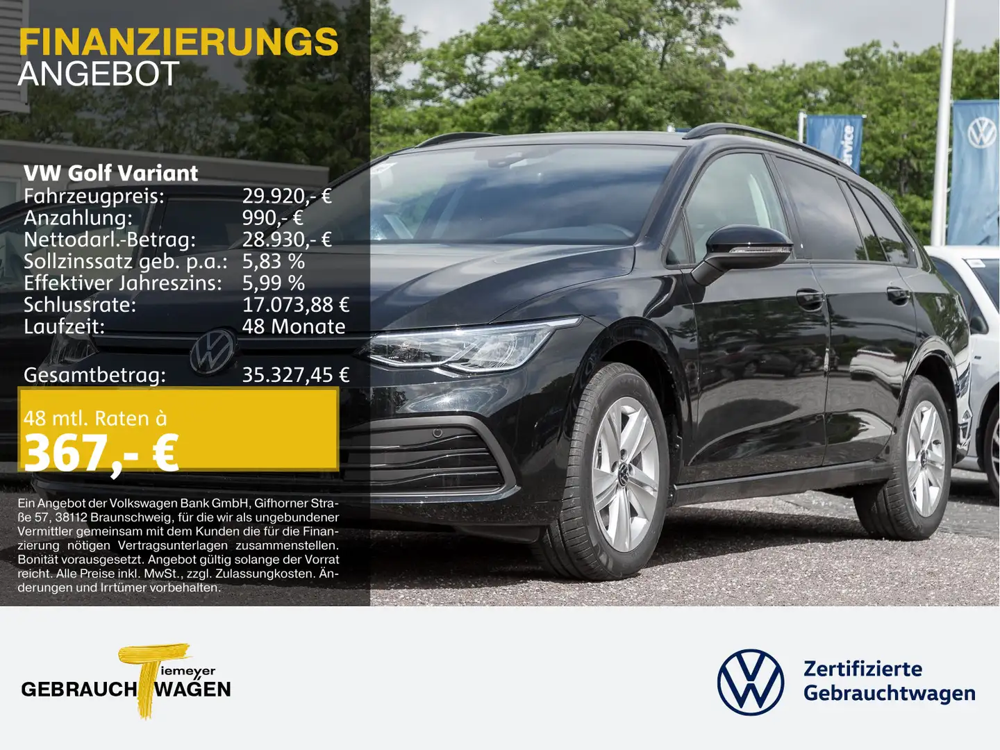 Volkswagen Golf Variant 2.0 TDI DSG LIFE NAVI CLIMATRONIC L Schwarz - 1