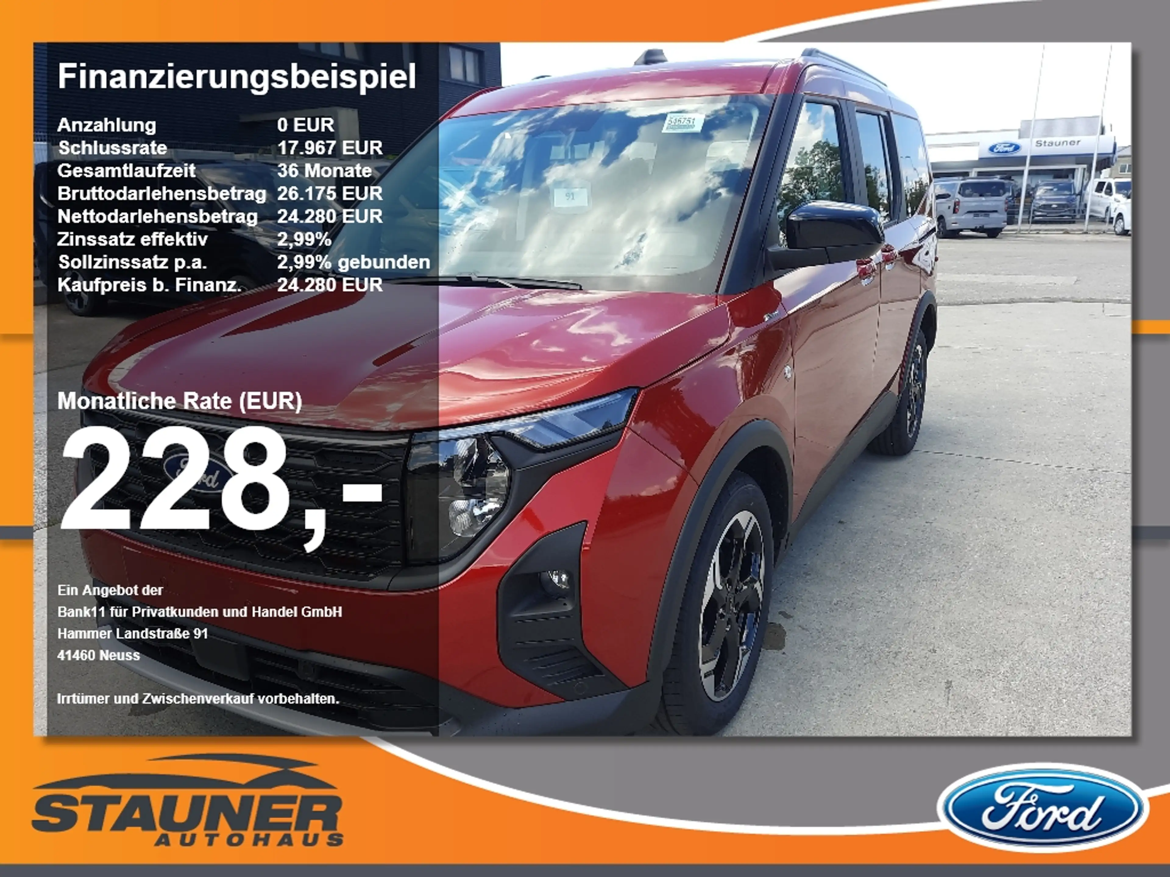 Ford Tourneo Courier 1.0 EcoBoost Active 2,99% Fin.