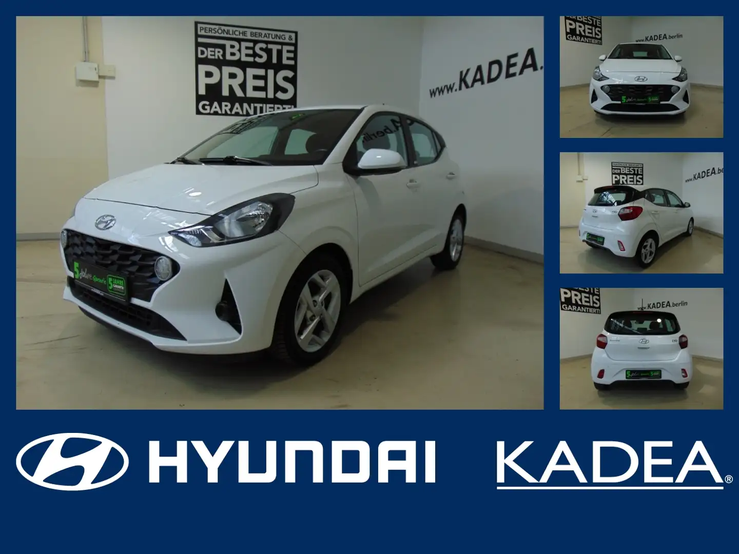 Hyundai i10 1.0 AUTOMATIK,Lenk+Sitzheizung,Parksensor Weiß - 1