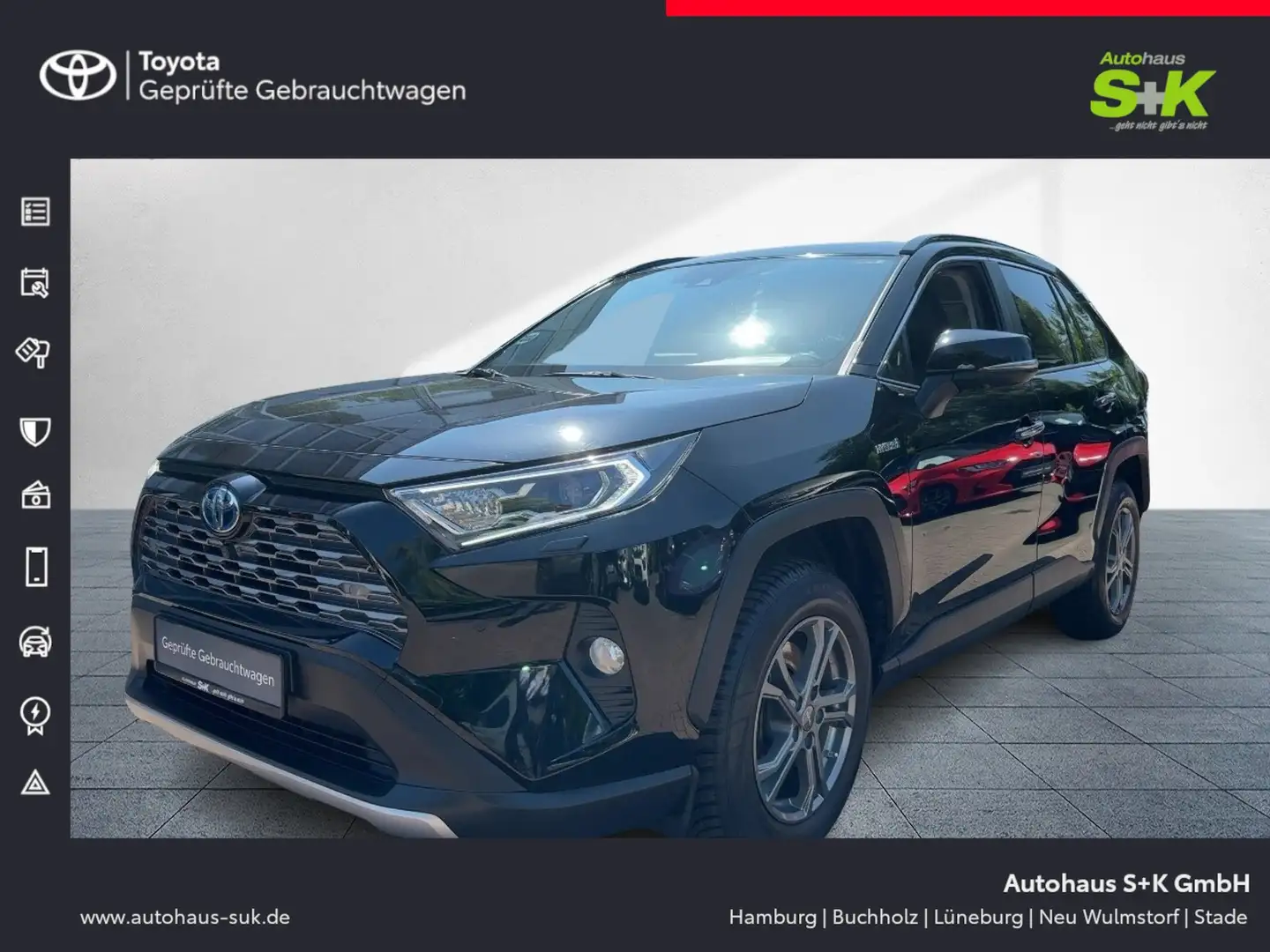 Toyota RAV 4 Lounge 2.5l Hybrid+TEMPOMAT+KLIMA+R-KAMERA Schwarz - 1