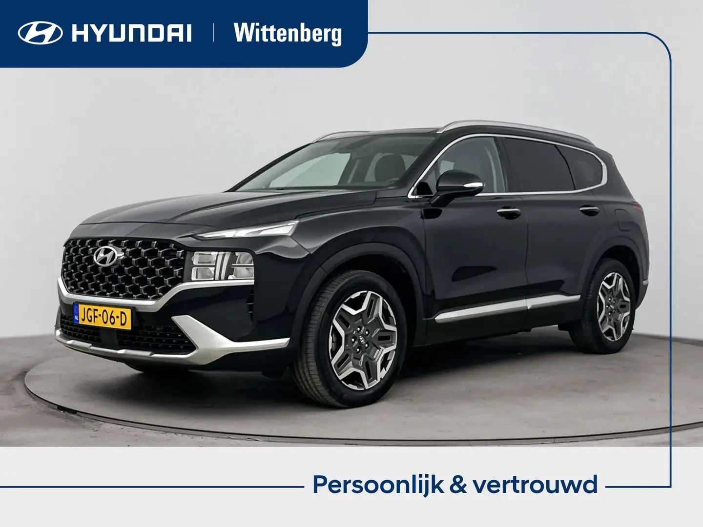 Hyundai SANTA FE 1.6 T-GDI HEV Premium Plus Sky 7p. | Panorama schu Zwart - 1