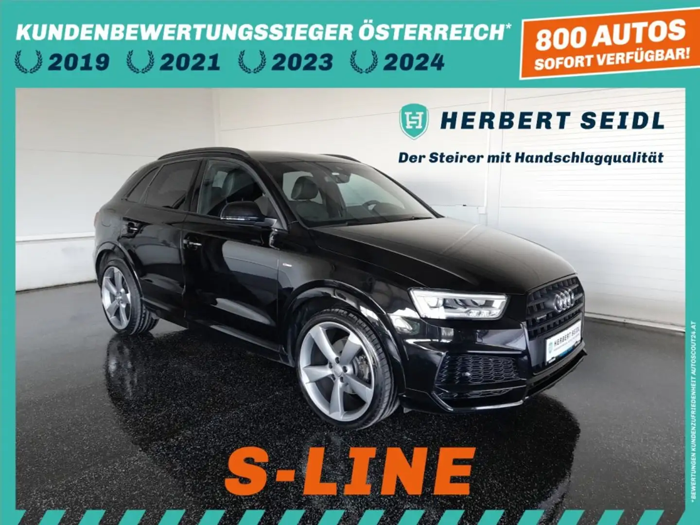 Audi Q3 S-LINE 2.0 TDI Quattro S-tr *VOLL LED & FLA / NAVI / SITZHEIZUNG / KLIMAAUT. / E-KLAPPE / AUDI SOUND* Schwarz - 1