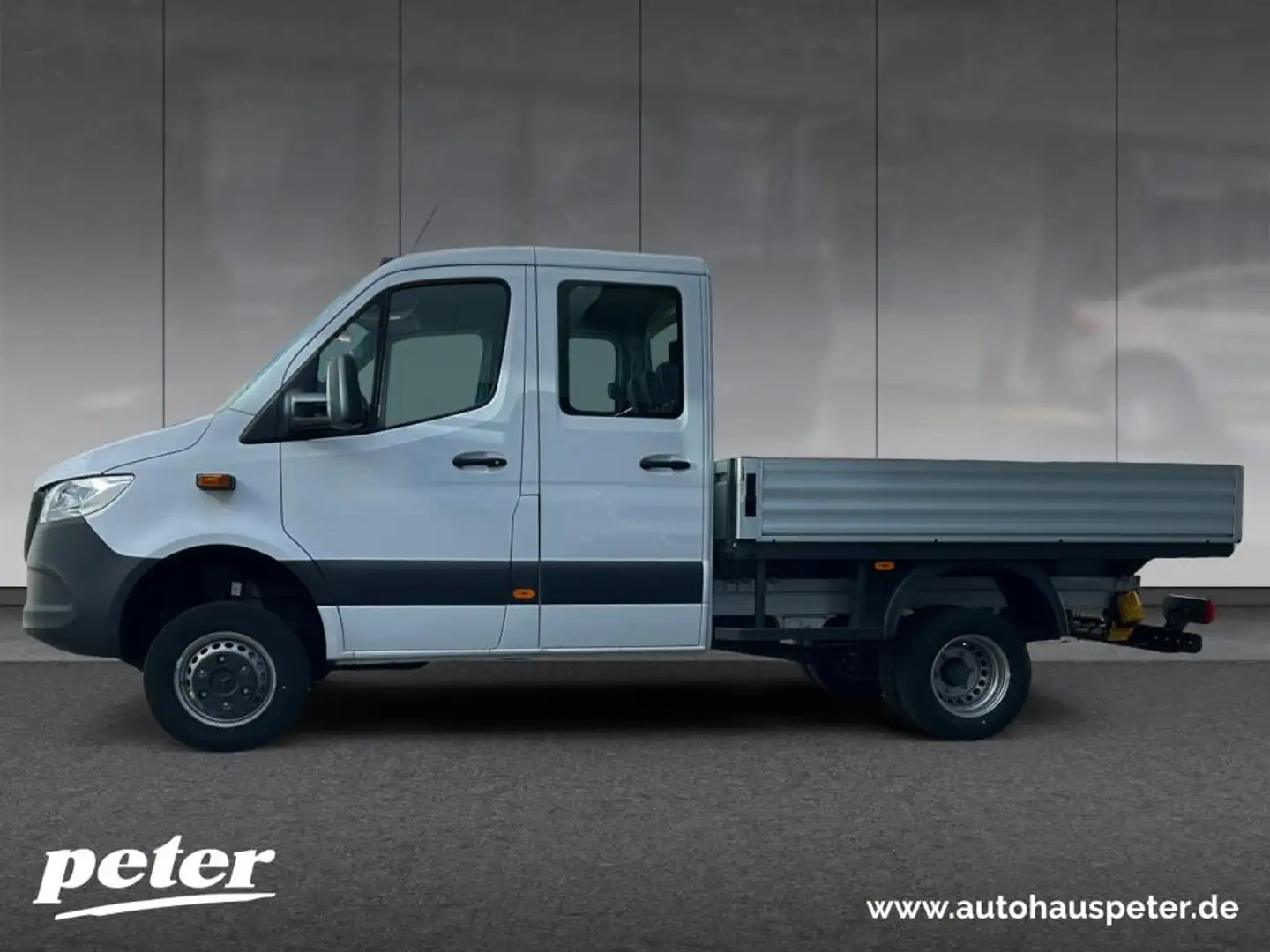 Mercedes-Benz Sprinter 519 CDI 4X4 Doka Pritsche 9GT+STHZG+AHK Weiß - 2