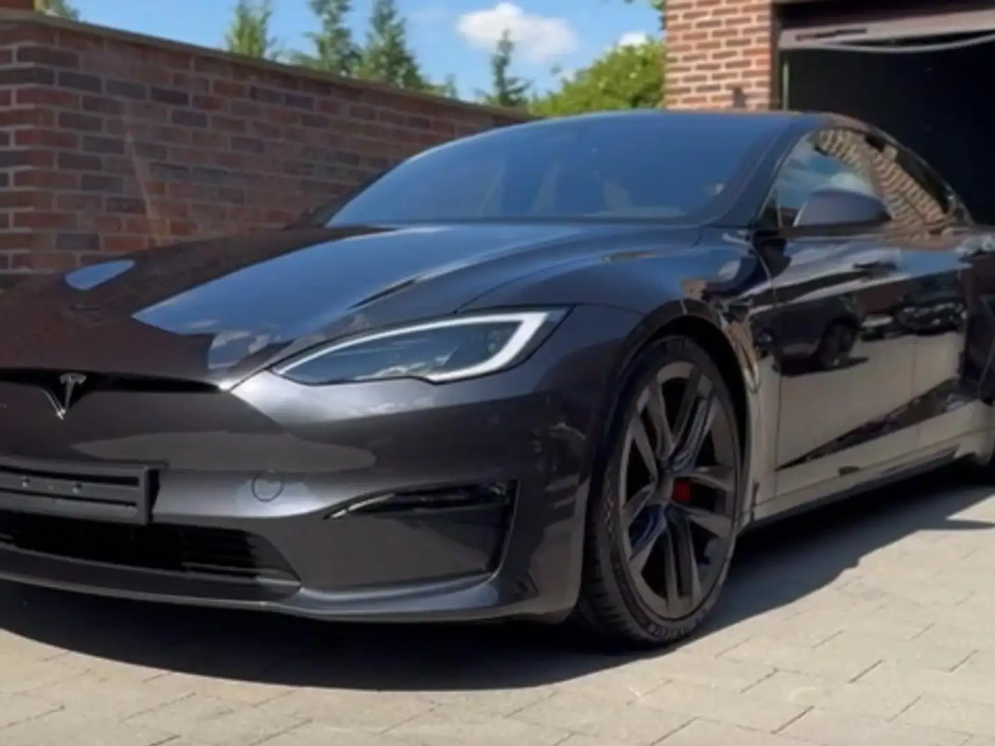 Tesla Model S Model S 100 kWh Tri Motor Plaid Gris - 1