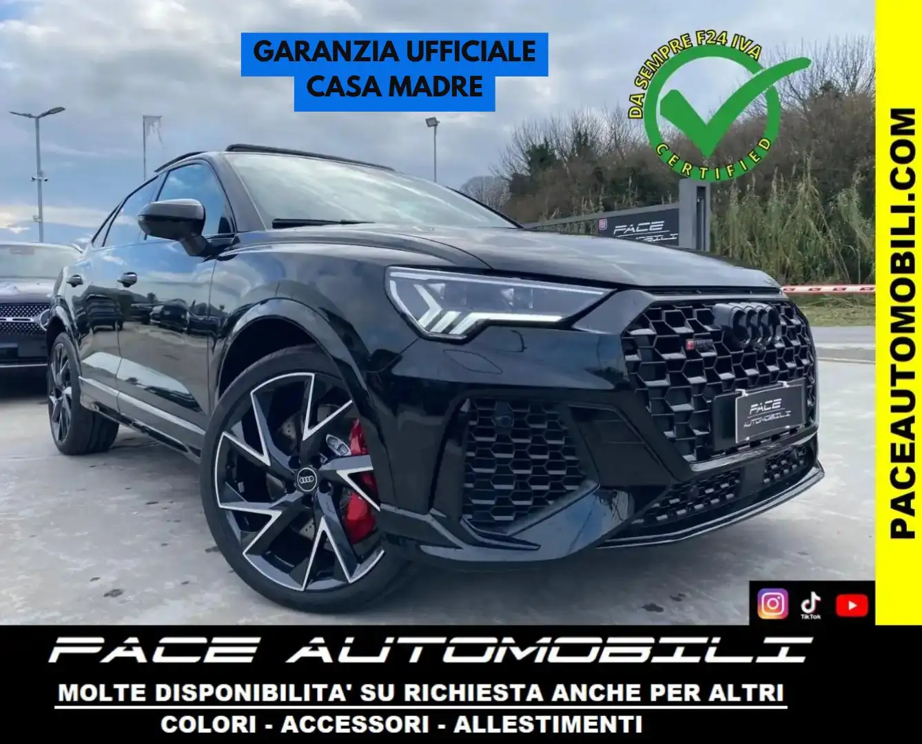 Audi RS Q3 B&0 MATRIX SPORTBACK SPB TETTO PELLE PDC KAMERA Nero - 1