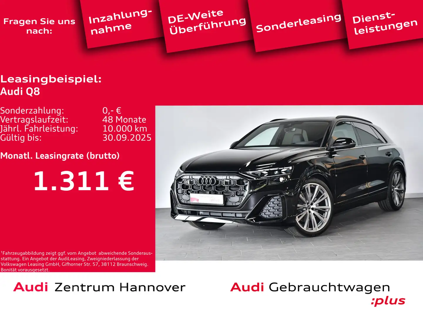 Audi Q8 50 TDI quattro tiptronic Schwarz - 1