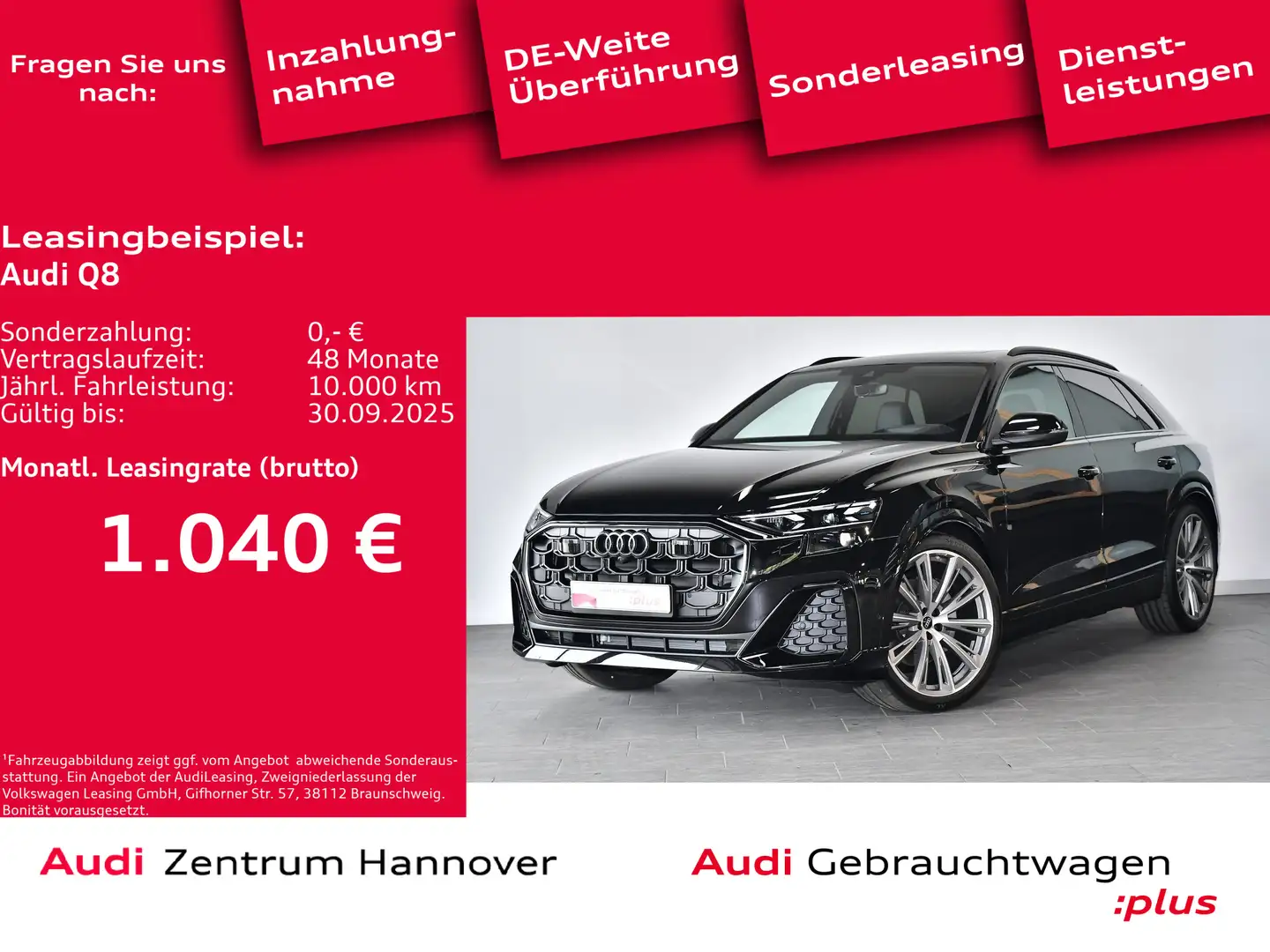 Audi Q8 50 TDI quattro tiptronic Schwarz - 1