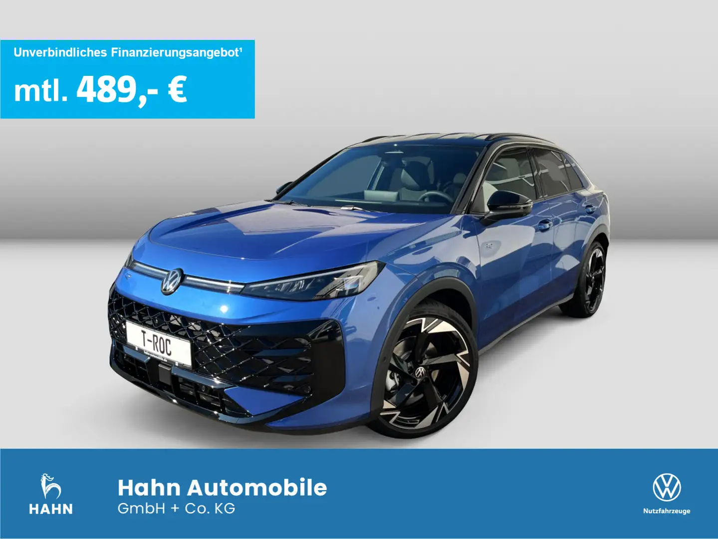Volkswagen T-Roc R-Line 1,5eTSI DSG BLACK NAV IQLED HUD 360 Blau - 1