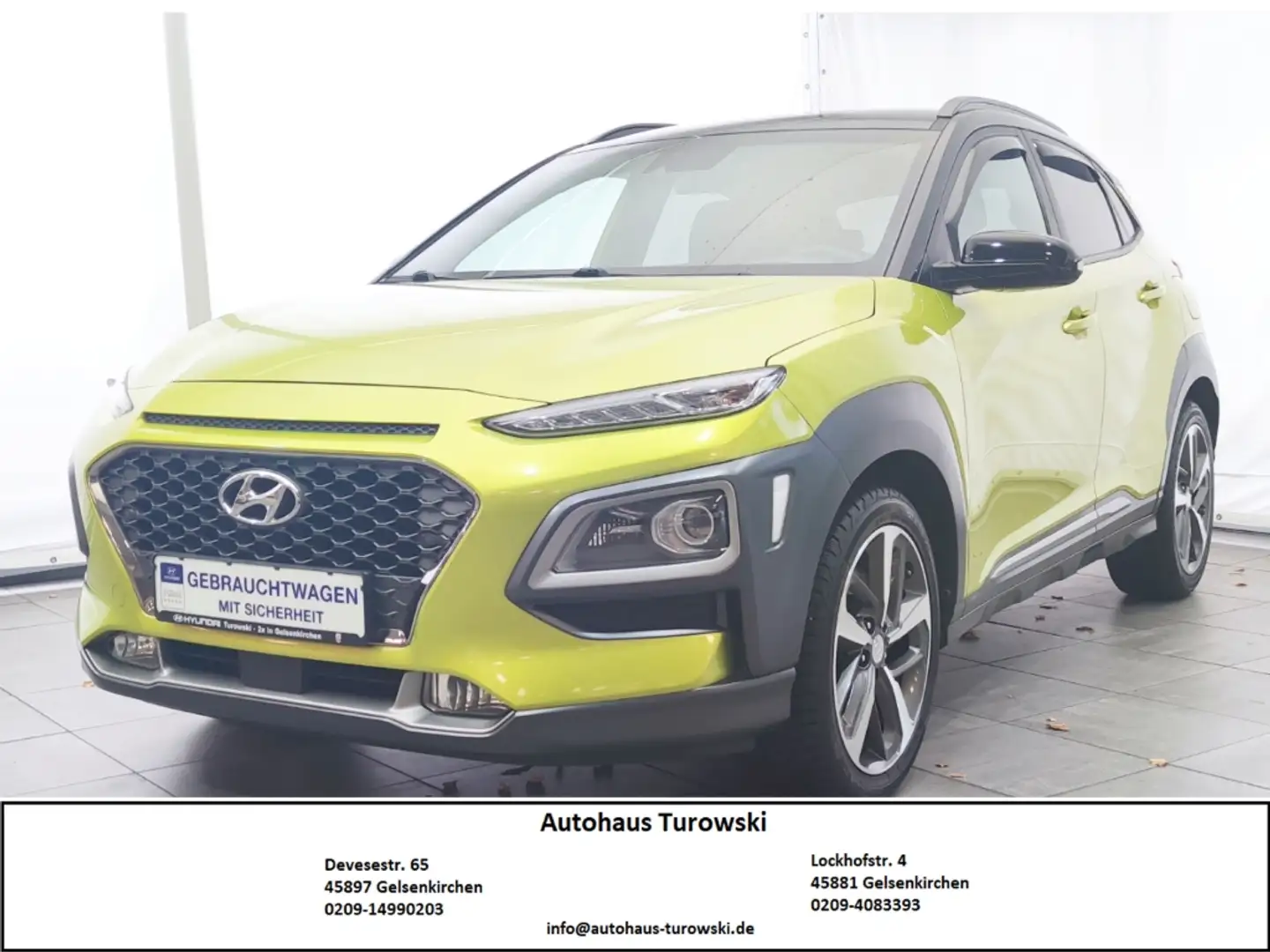 Hyundai KONA Style 2WD 1.6 T-GDI Navi Dachlackierung Gelb - 1