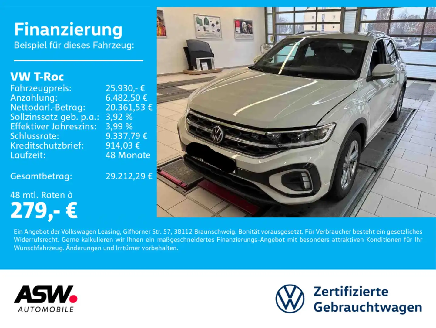 Volkswagen T-Roc R-Line 1.5 TSI LED Navi RFK ACC SHZ Stdhzg Grau - 1