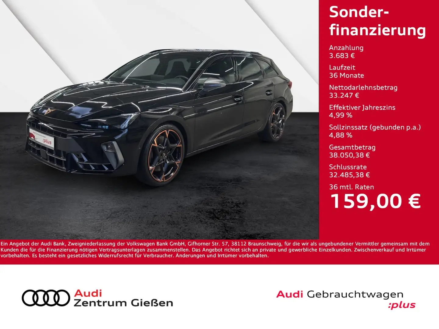 CUPRA Leon Sportstourer 2.0 TSI DSG 4Drive VZ ACC DCC Kame... Schwarz - 1