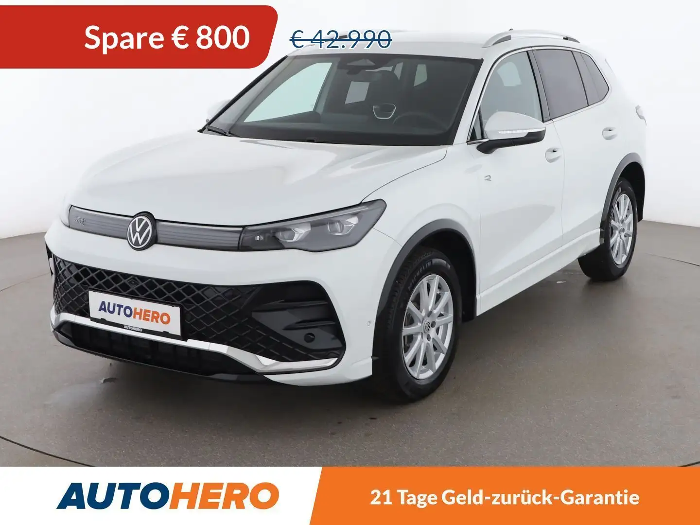 Volkswagen Tiguan 2.0 TDI R-Line Aut. *ACC*MASSAGE*AHK*360°*HUD*SPUR Weiß - 1