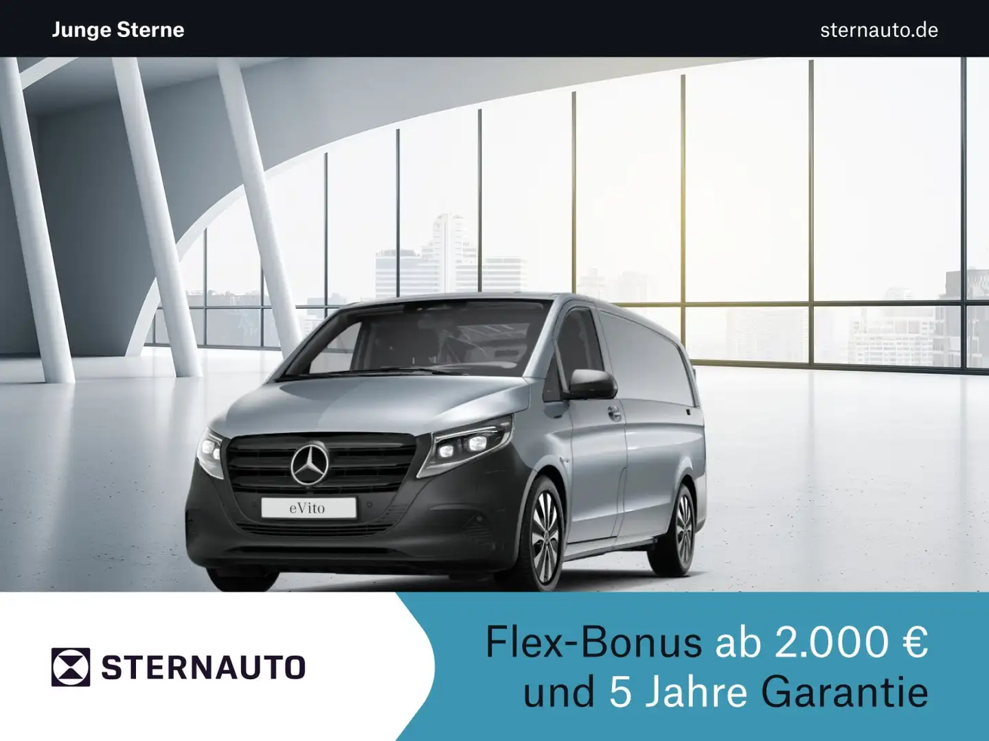 Mercedes-Benz Vito eVito 112 KA/L DISTR. Navi M-BEAM Klima Kamera Silber - 1