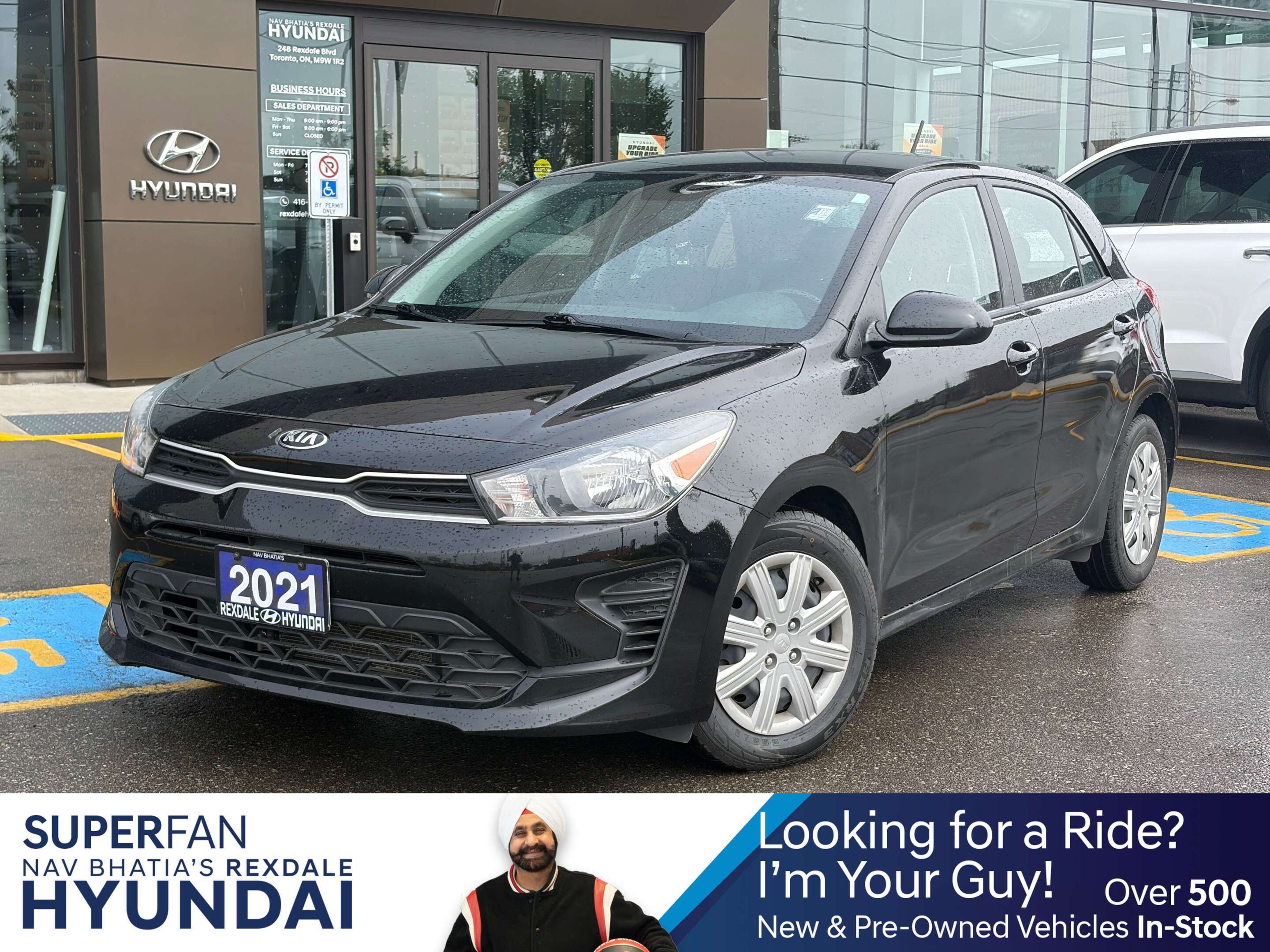 Black 2021 Kia Rio5 Wagon  Continuously Variable Transmission