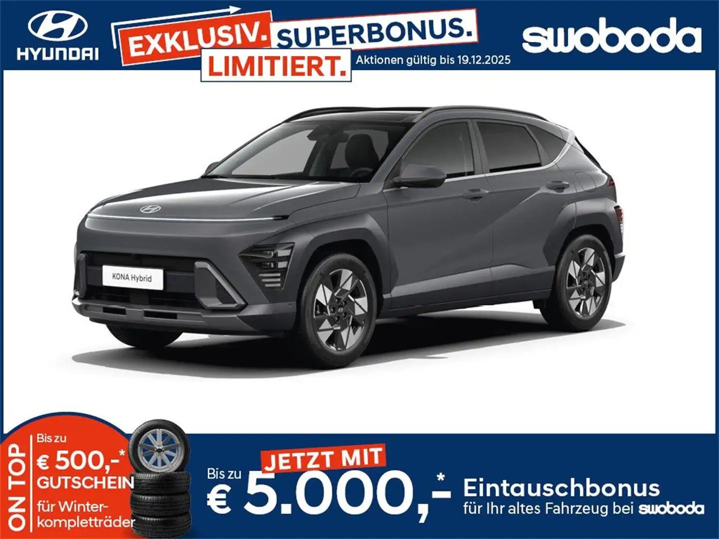 Hyundai KONA Kona HEV (SX2) GO Plus 1.6 GDI 2WD k5hu1-OP6 Grau - 1
