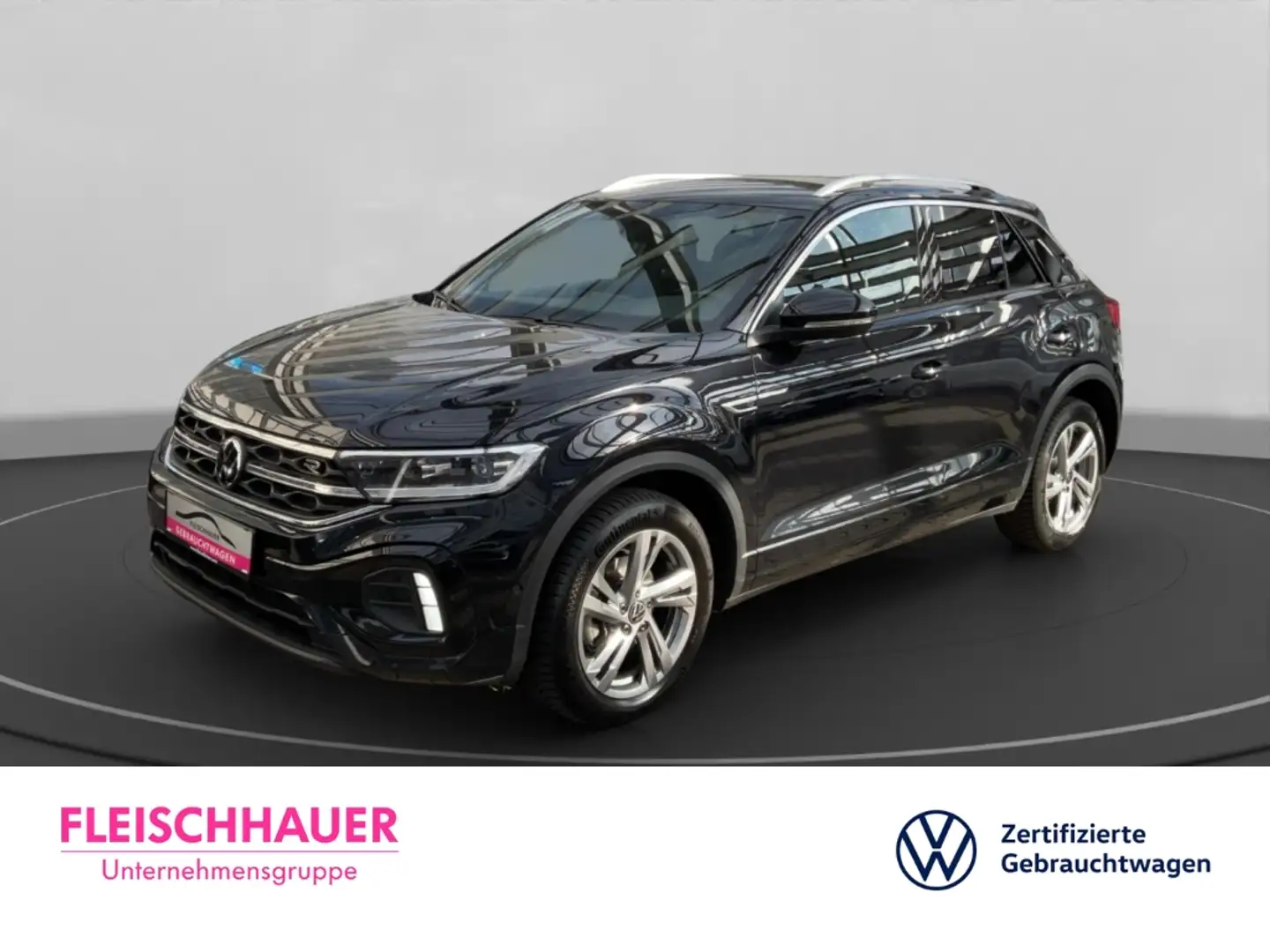 Volkswagen T-Roc 1.5 TSI DSG R-Line Sportpaket AHK-ab.r Navi VC NW- Schwarz - 1