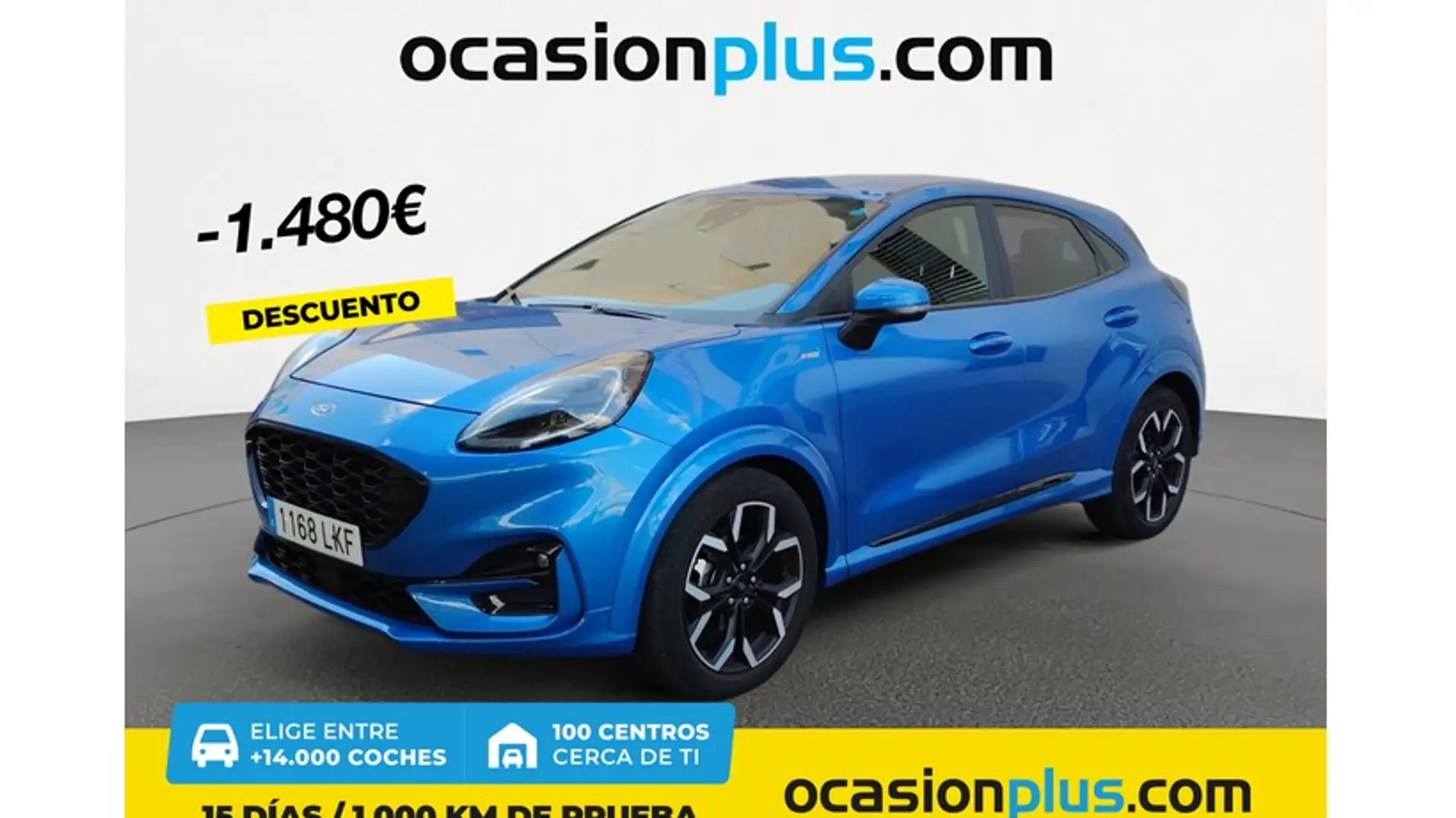 Ford Puma 1.0 EcoBoost MHEV ST-Line X 125 Blauw - 1