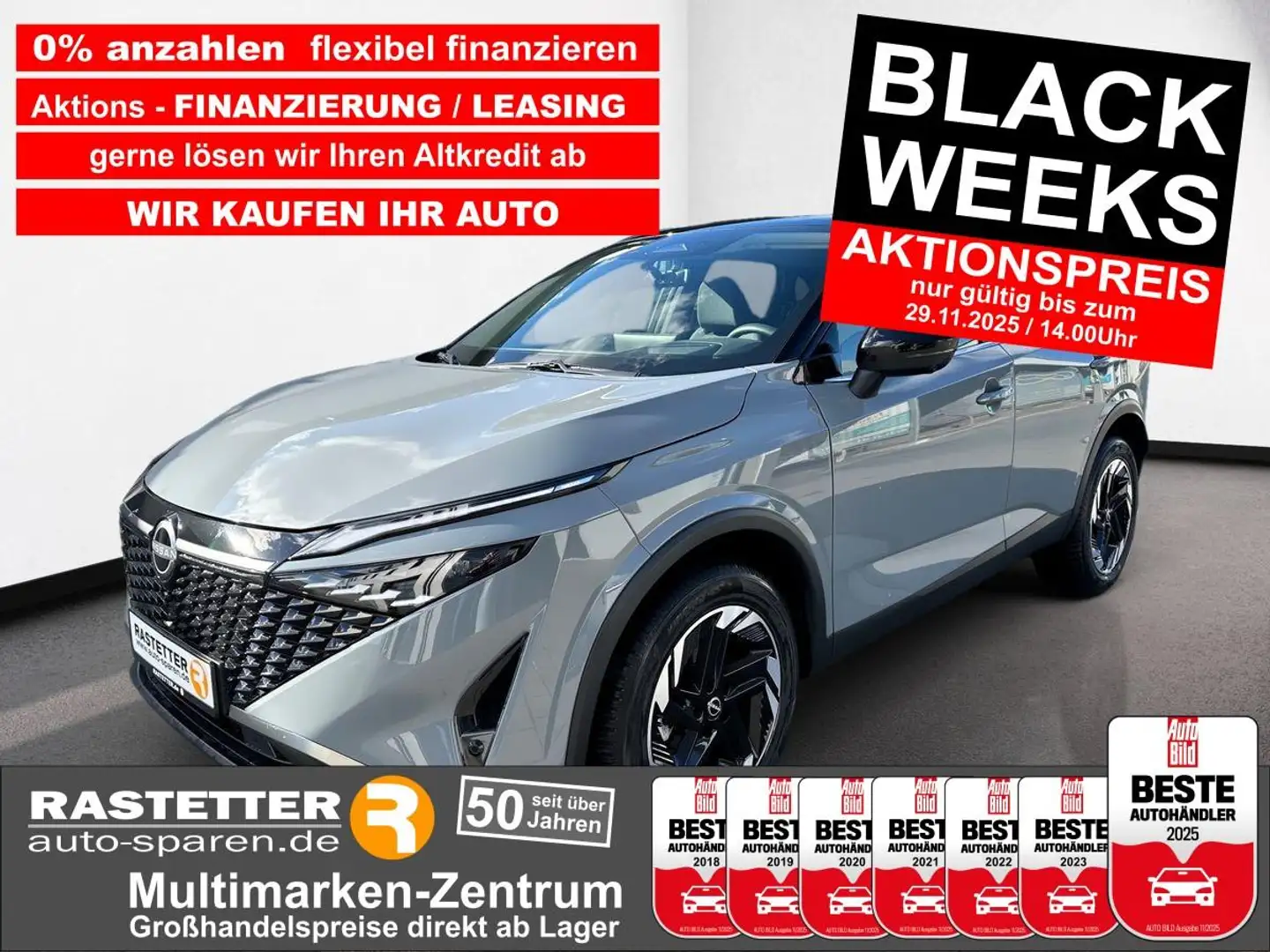 Nissan Qashqai Xtronic n-connecta Zweifarb+HUD+eHeckkl+Winter+Nav Gris - 1