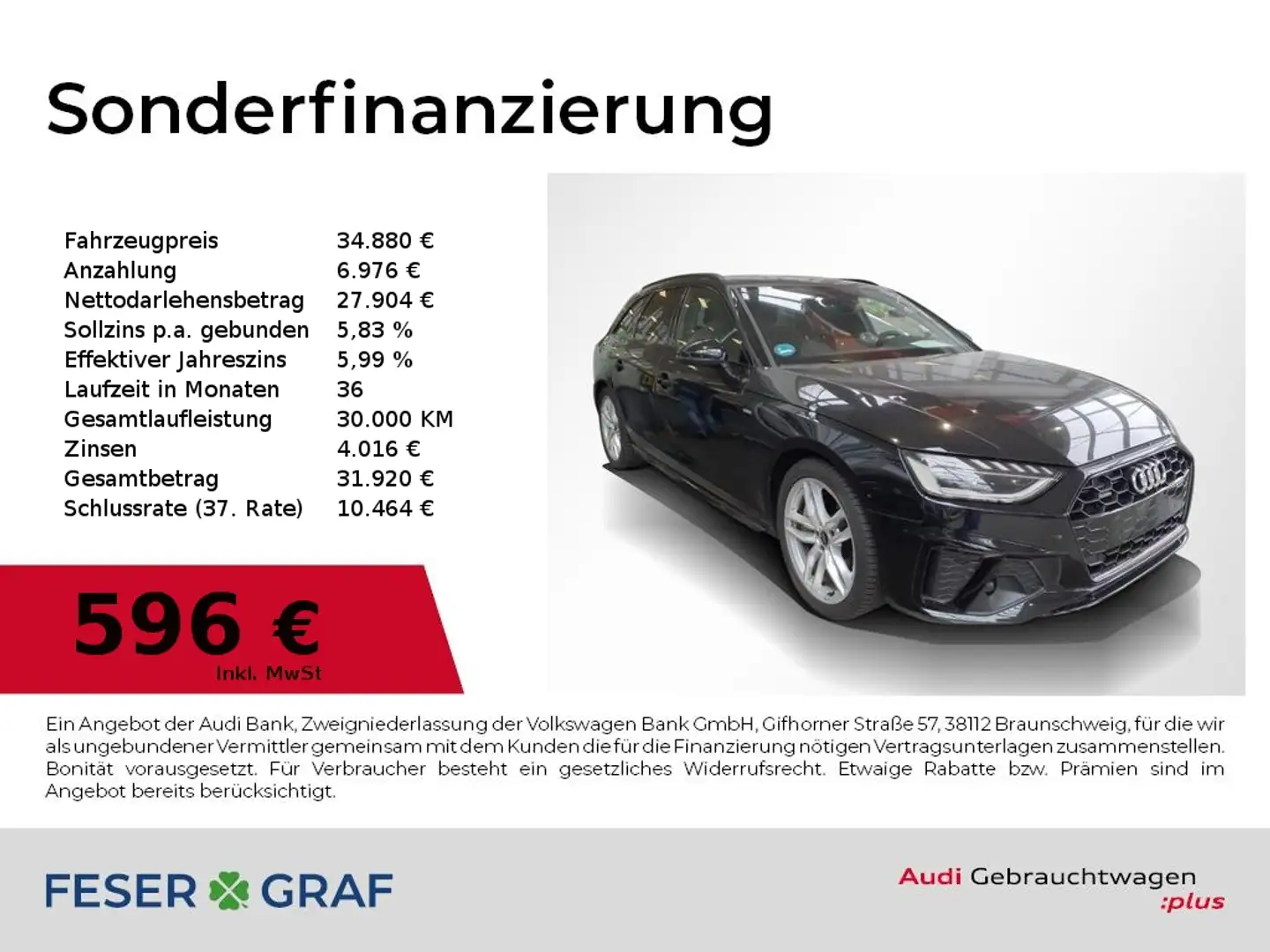 Audi A4 Avant 45 TFSI quattro S line S tronic LED / AHK / Schwarz - 1