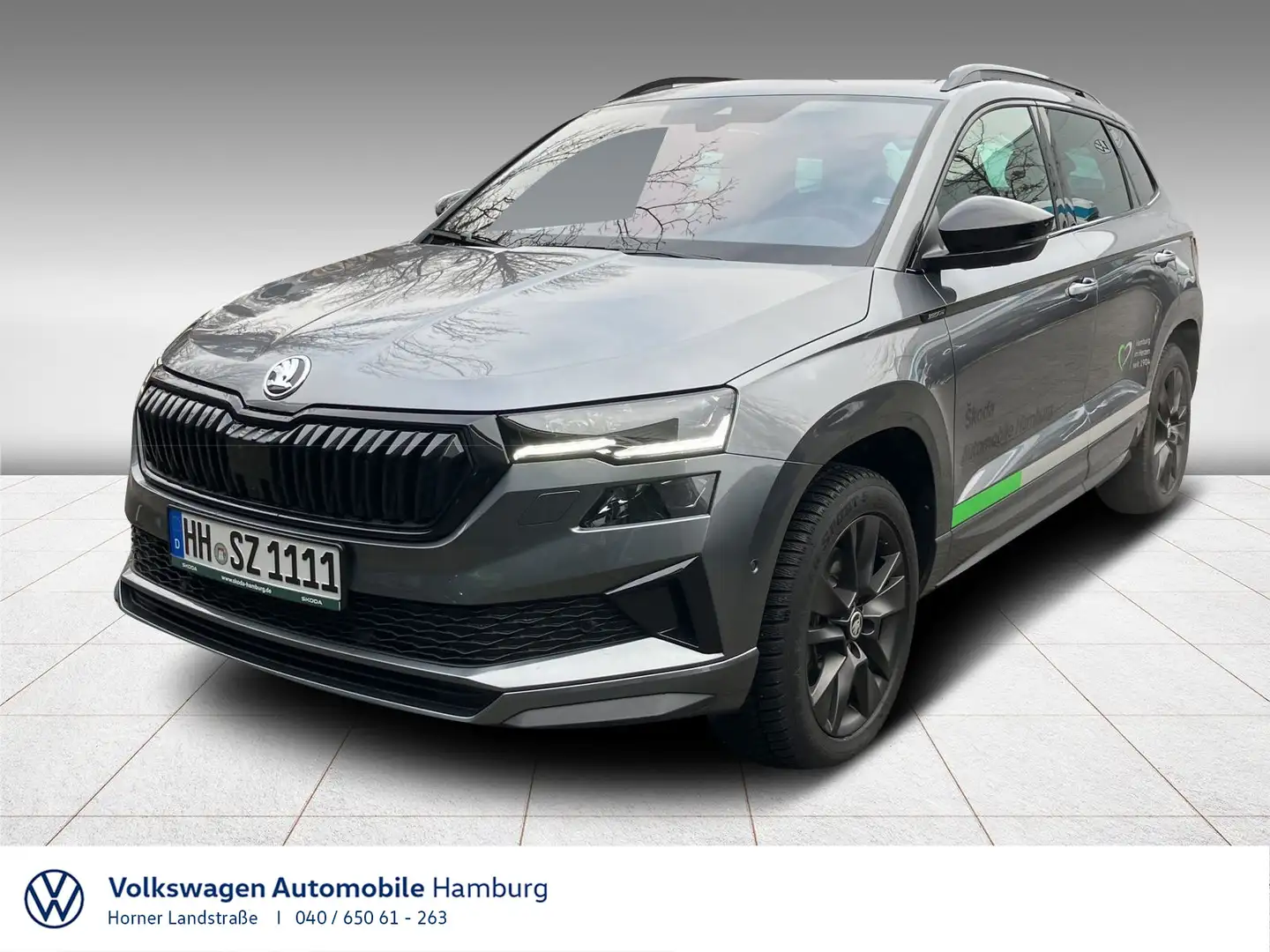 Skoda Karoq Sportline 2.0TDI DSG Standheizung Panorama Grau - 1