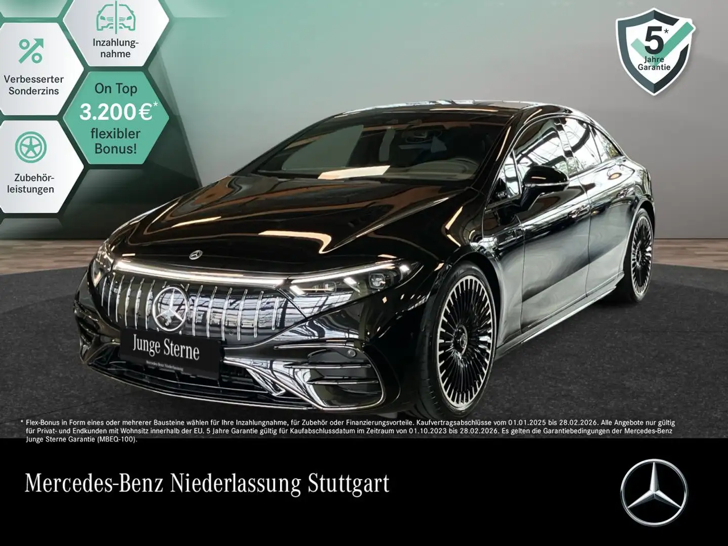 Mercedes-Benz EQS 53 AMG 4M Driversp Fahrass Pano Burmester HUD Schwarz - 1