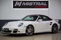 Porsche 997 Turbo Cabrio Cambio Manuale Freni Carbo 27500 km Weiß - thumbnail 1