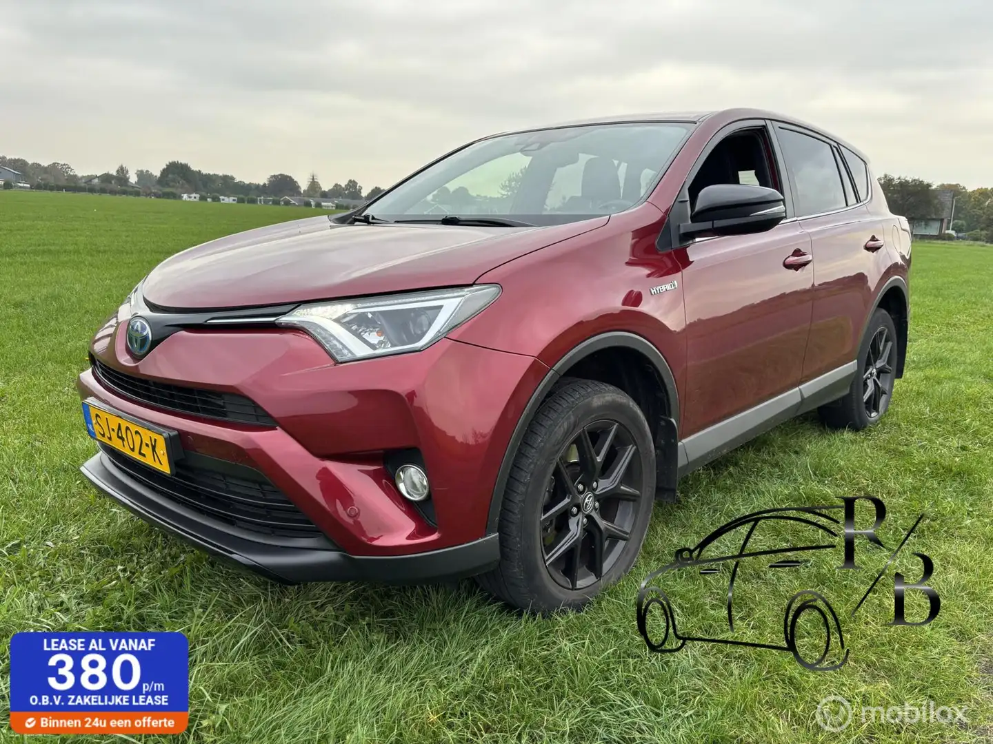 Toyota RAV 4 2.5 Hybrid Black Edition Navi Camera Airco APK Rood - 1