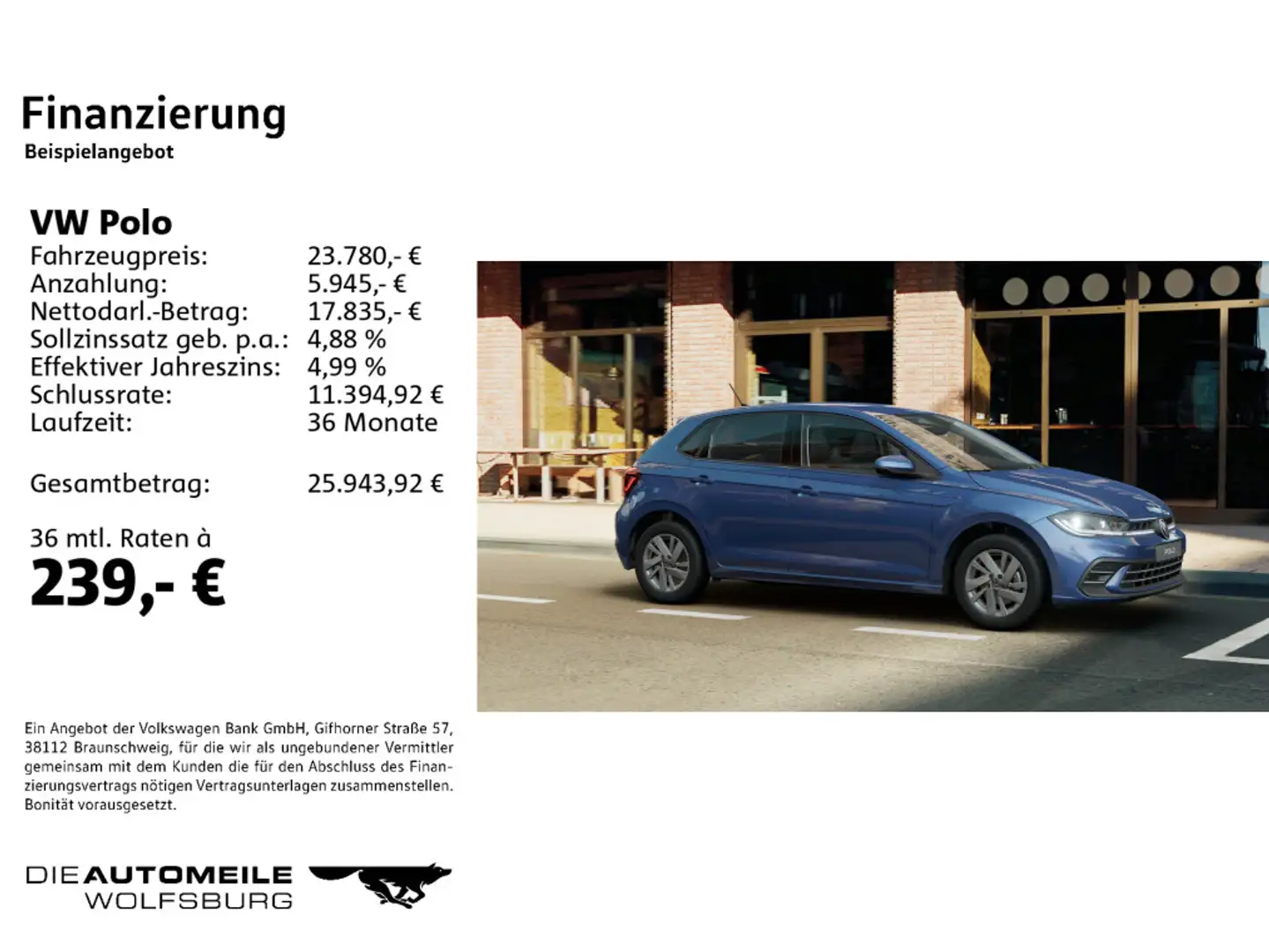 Volkswagen Polo VI 1.0 TSI DSG Style Matrix LED/ACC/Einpark Blau - 2