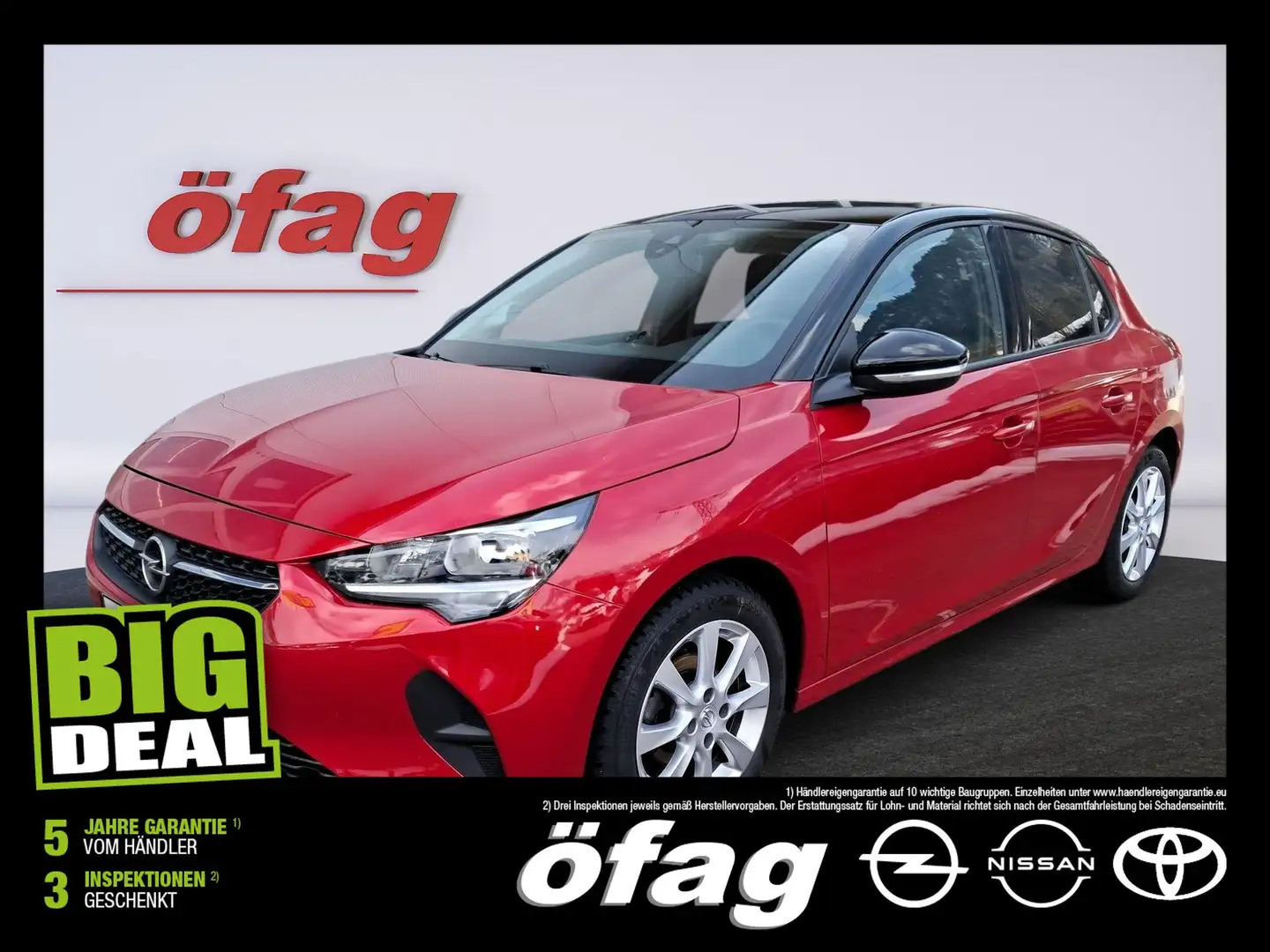 Opel Corsa 1.2 Euro 6.4 Edition Rot - 1