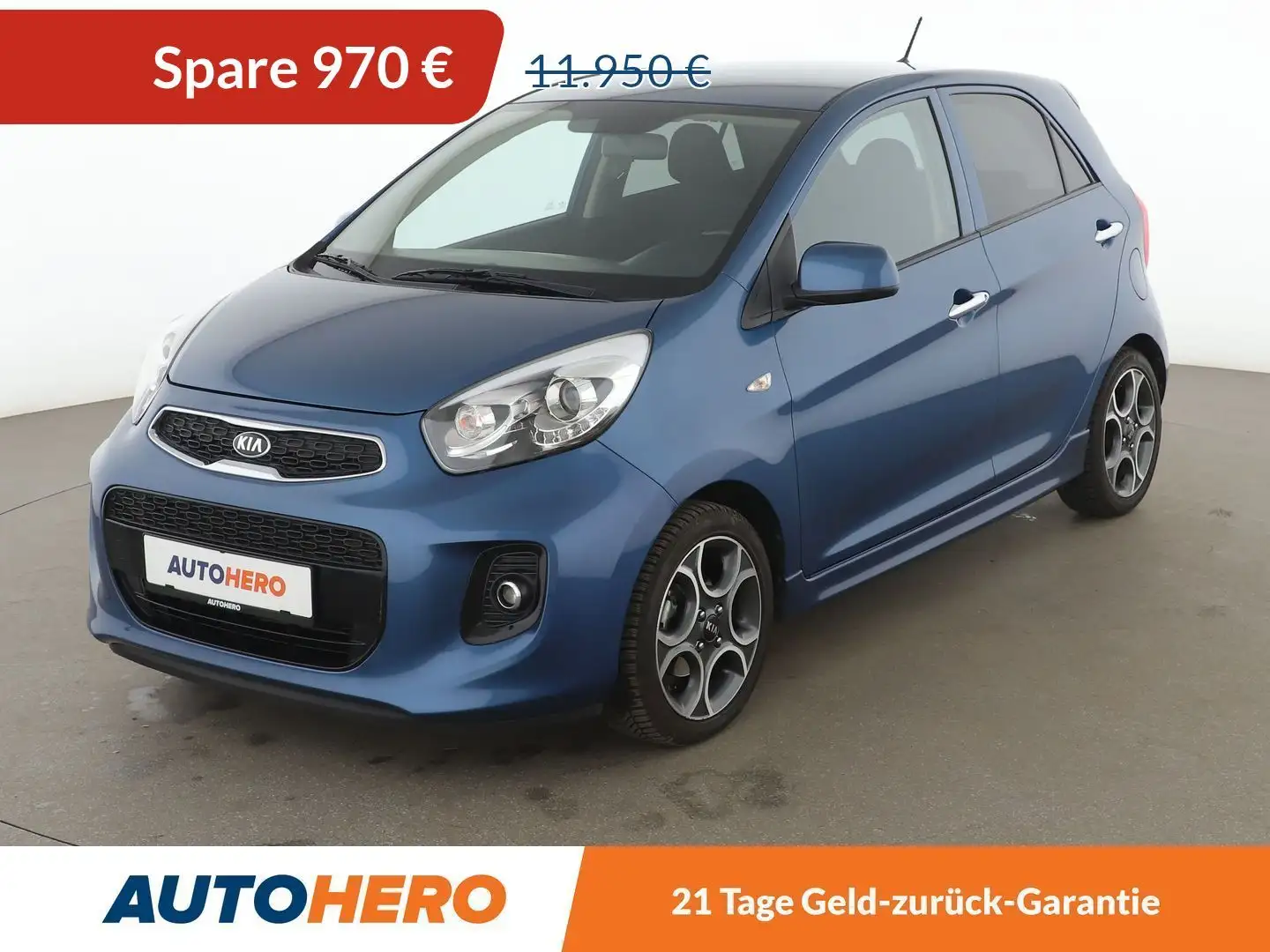 Kia Picanto 1.2 Spirit Aut.*KLIMA*CD*LM-FELGEN*GARANTIE* Blau - 1