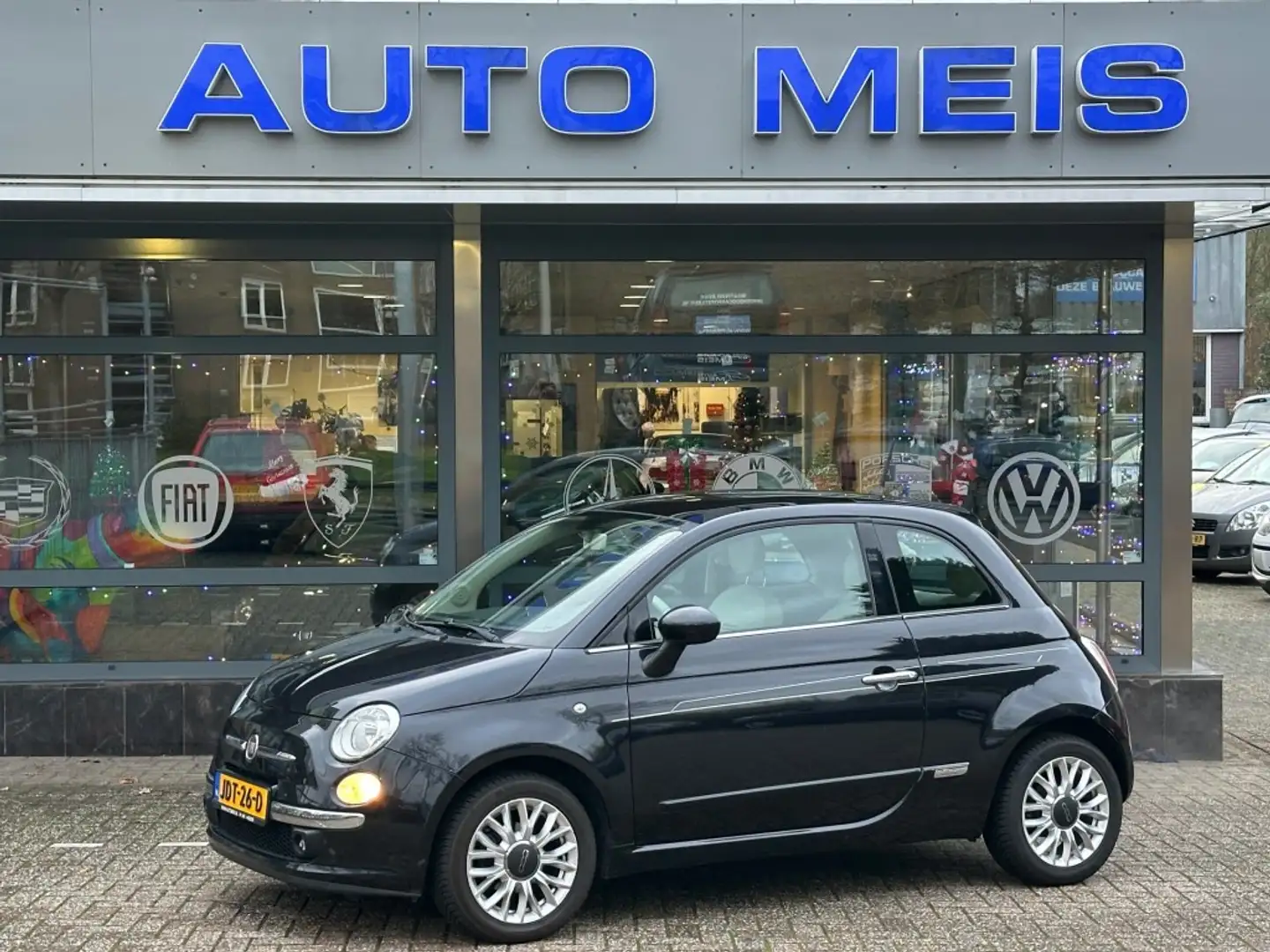 Fiat 500 1.2 LOUNGE Airco Telefoon Panorama Dak EL-Ramen Schwarz - 1
