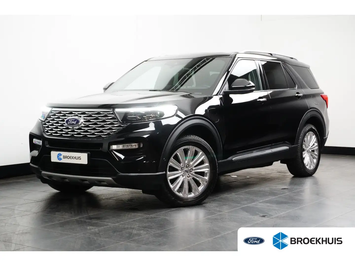 Ford Explorer 3.0 V6 E.B. PHEV Platinum | BTW- auto | Standkache Noir - 1