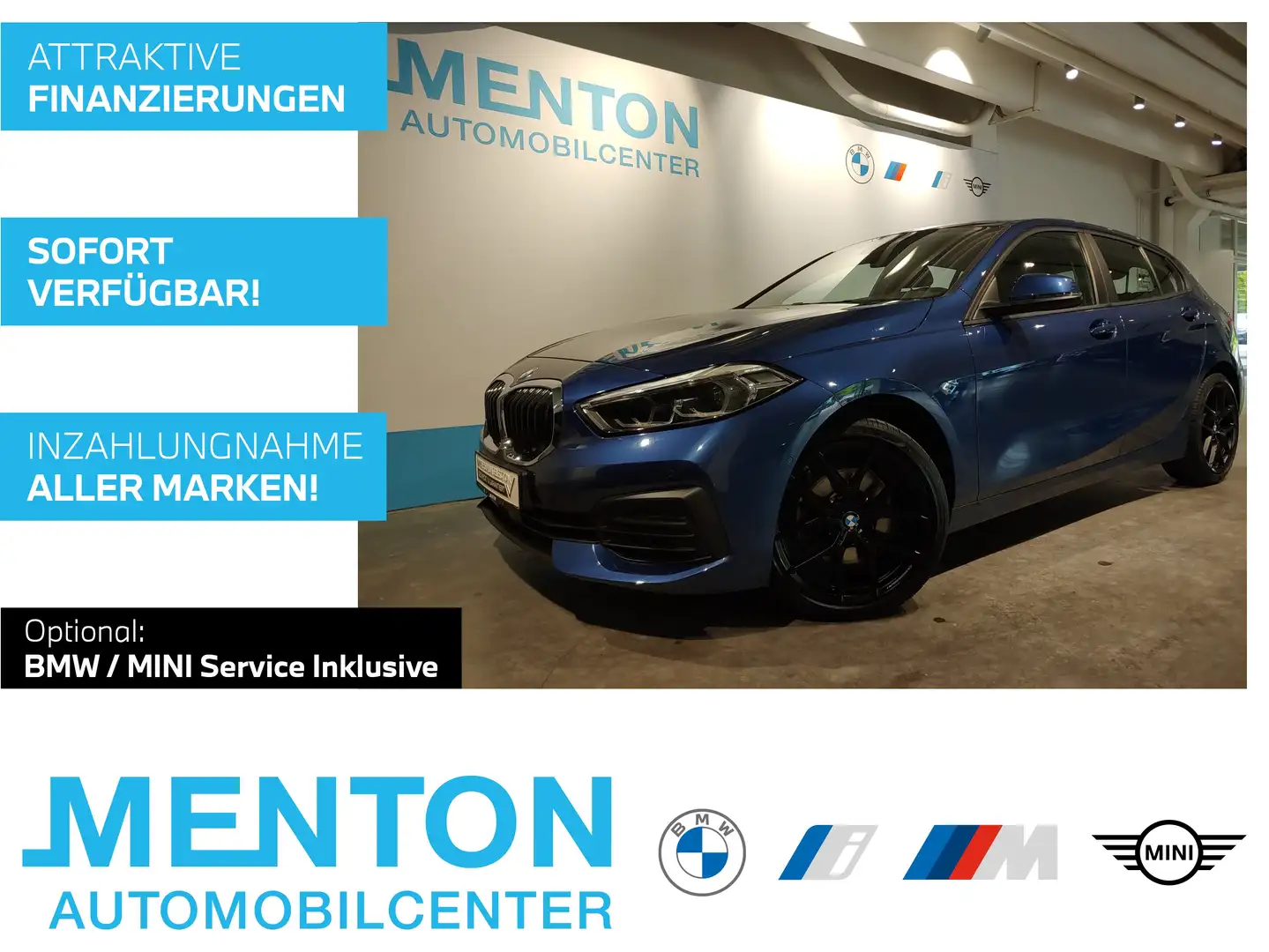 BMW 118 i Advantage DAB LED WLAN Tempomat Klima Shz Blau - 1